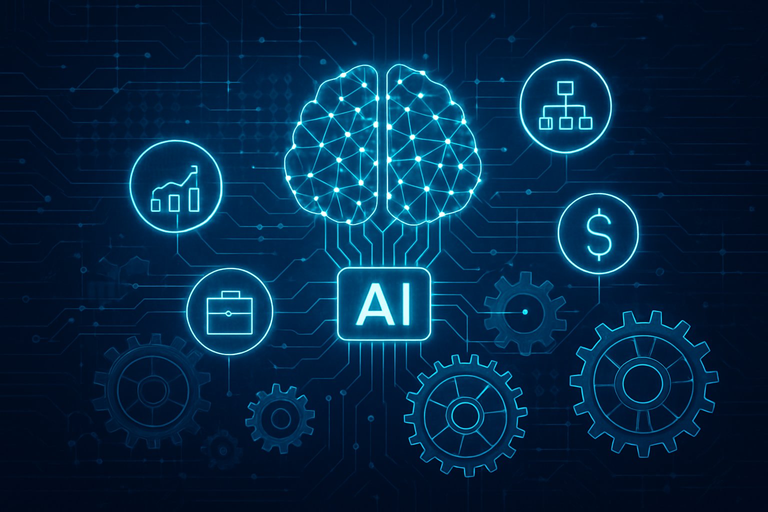 Scalable AI infrastructure diagram symbolizes enterprise strategy for digital transformation.