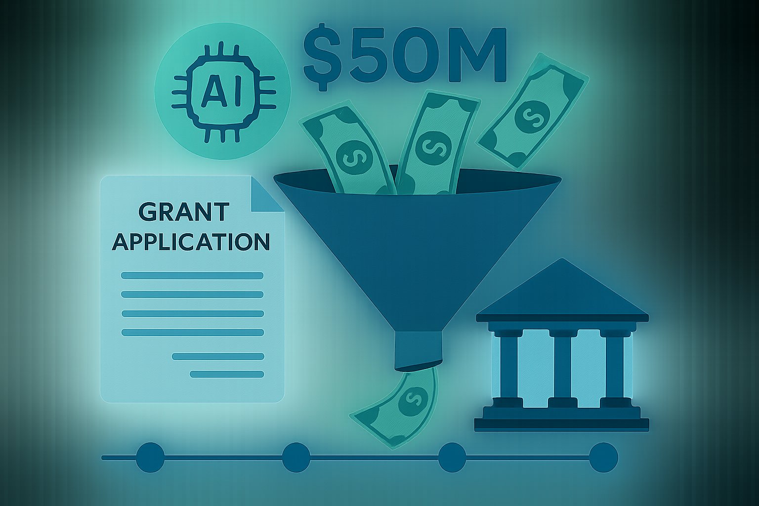 Infographic showing $50M AI investment reshaping Education Funding for schools.