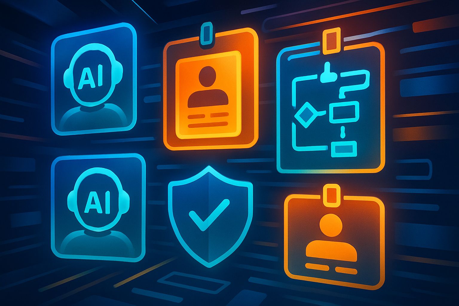 Agent Management dashboard visualizing AI agent governance and security