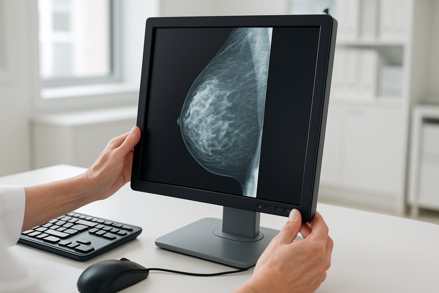 Breast Imaging AI analyzing mammogram scan for accurate results