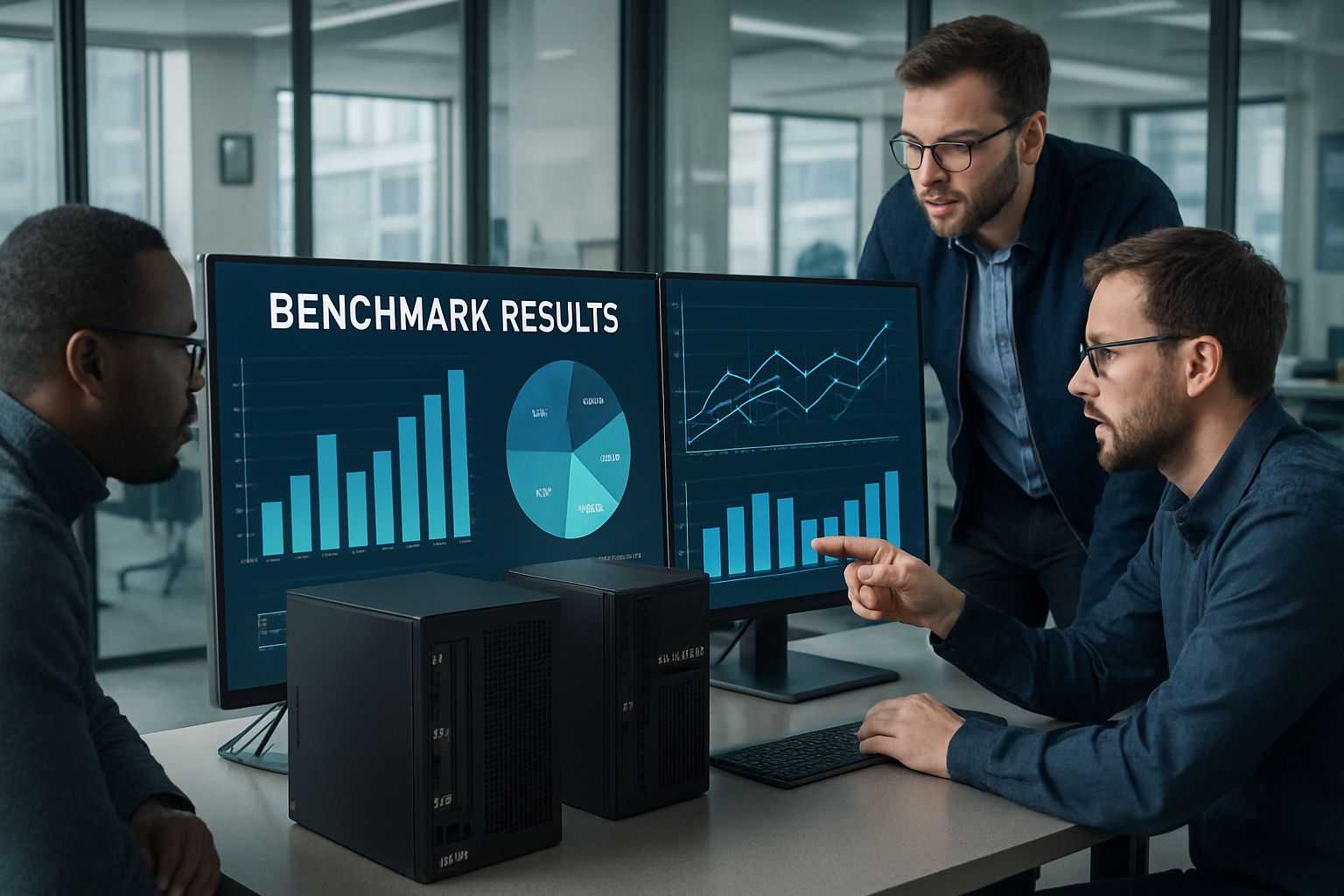 Nvidia Blackwell AI performance benchmarking in enterprise office setting.