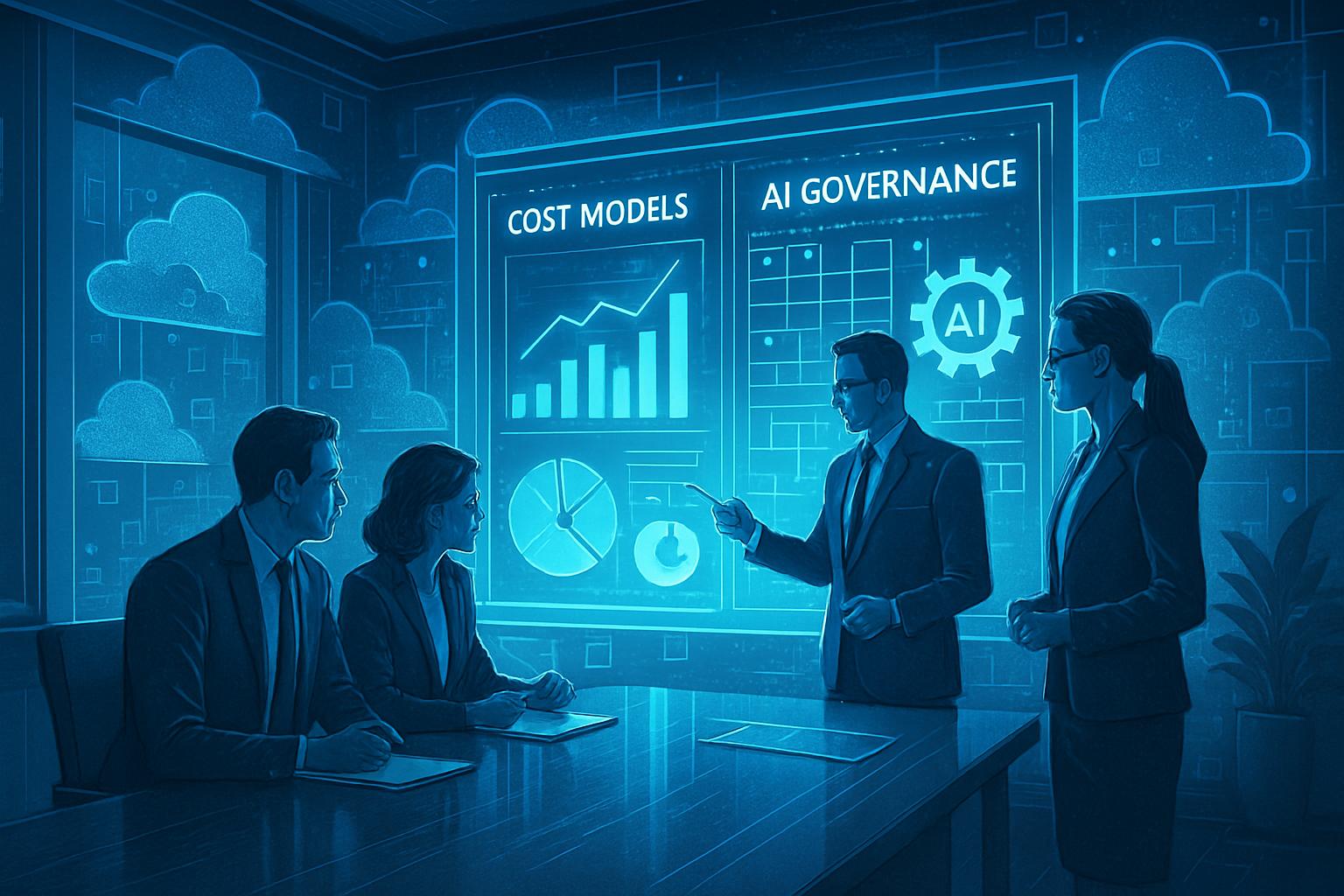 Enterprise team reviewing Hybrid Cloud AI cost models and governance strategies.