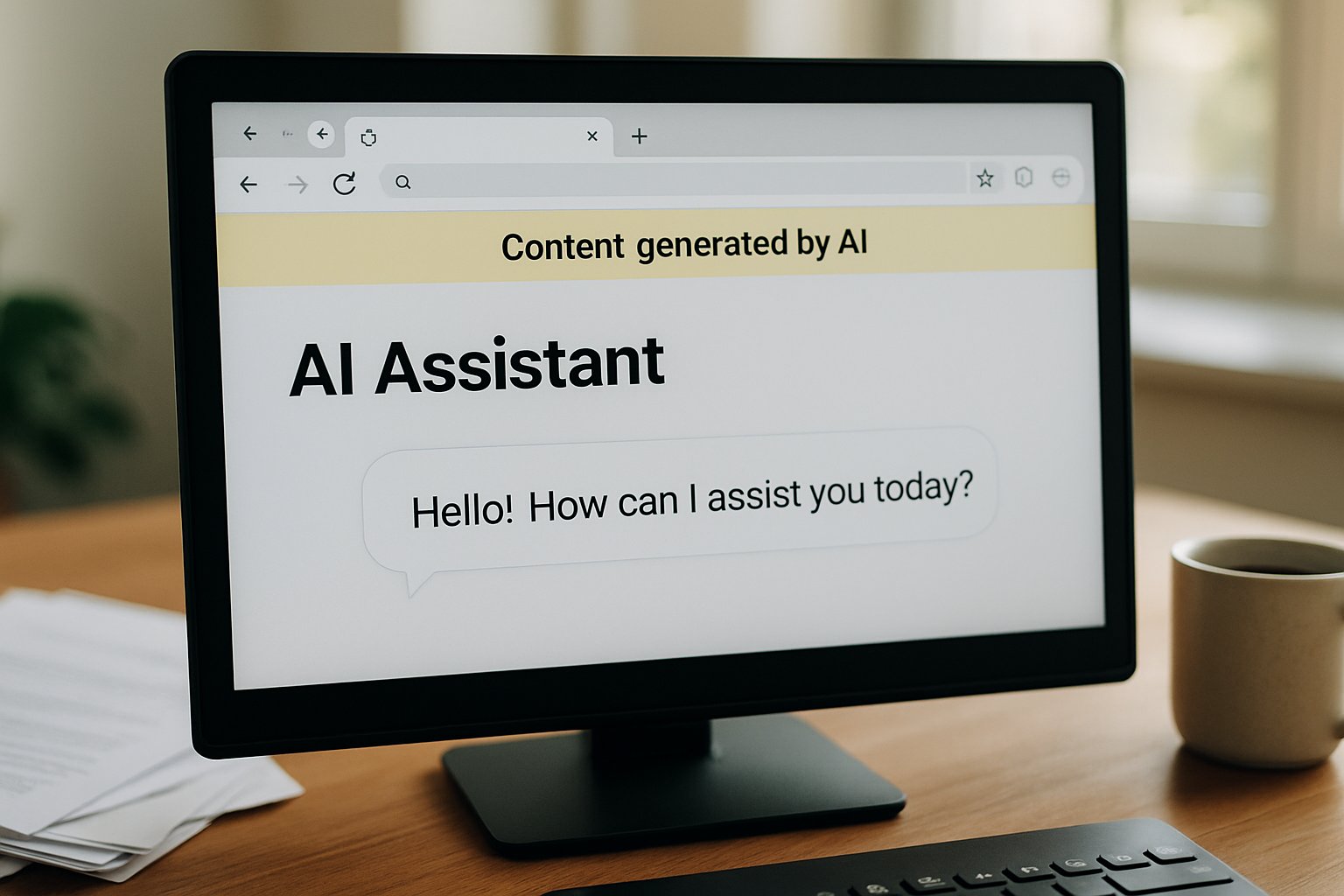 AI Identity Disclosure badge on digital interface screen