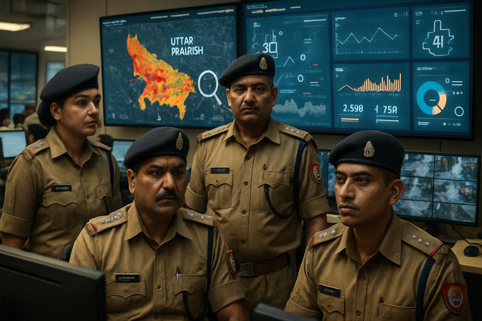 Police officers use AI to improve State Governance in Uttar Pradesh control room