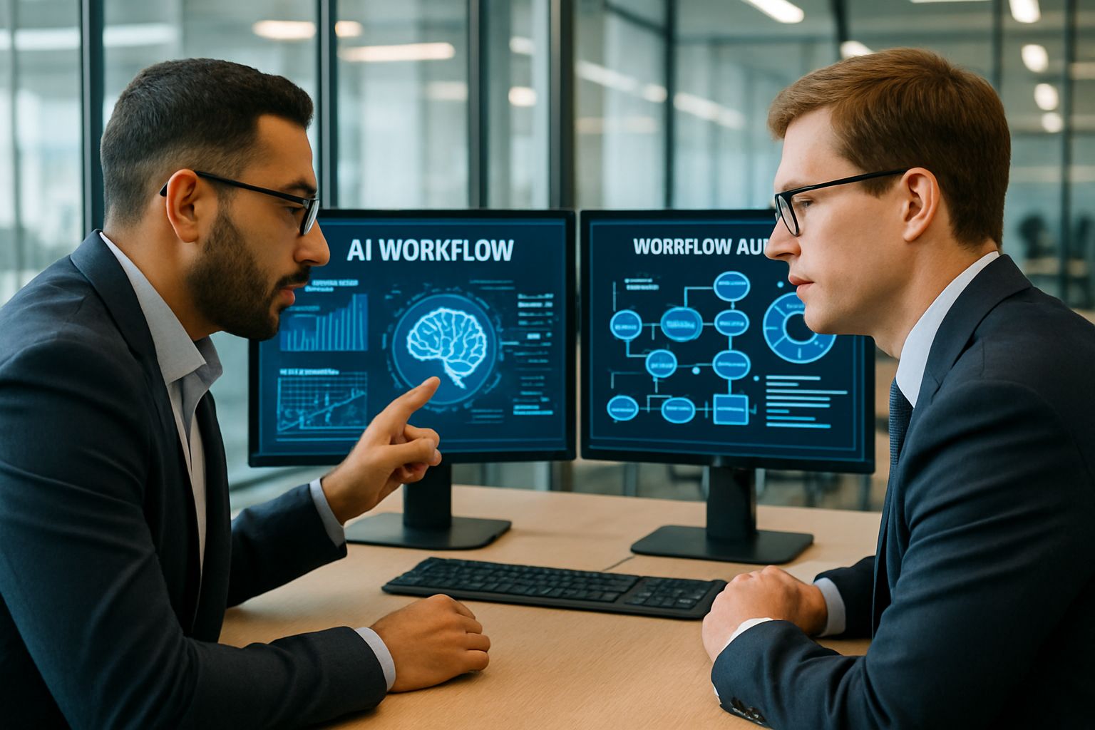 Enterprise Adoption specialists analyze AI workflow data for digital transformation.