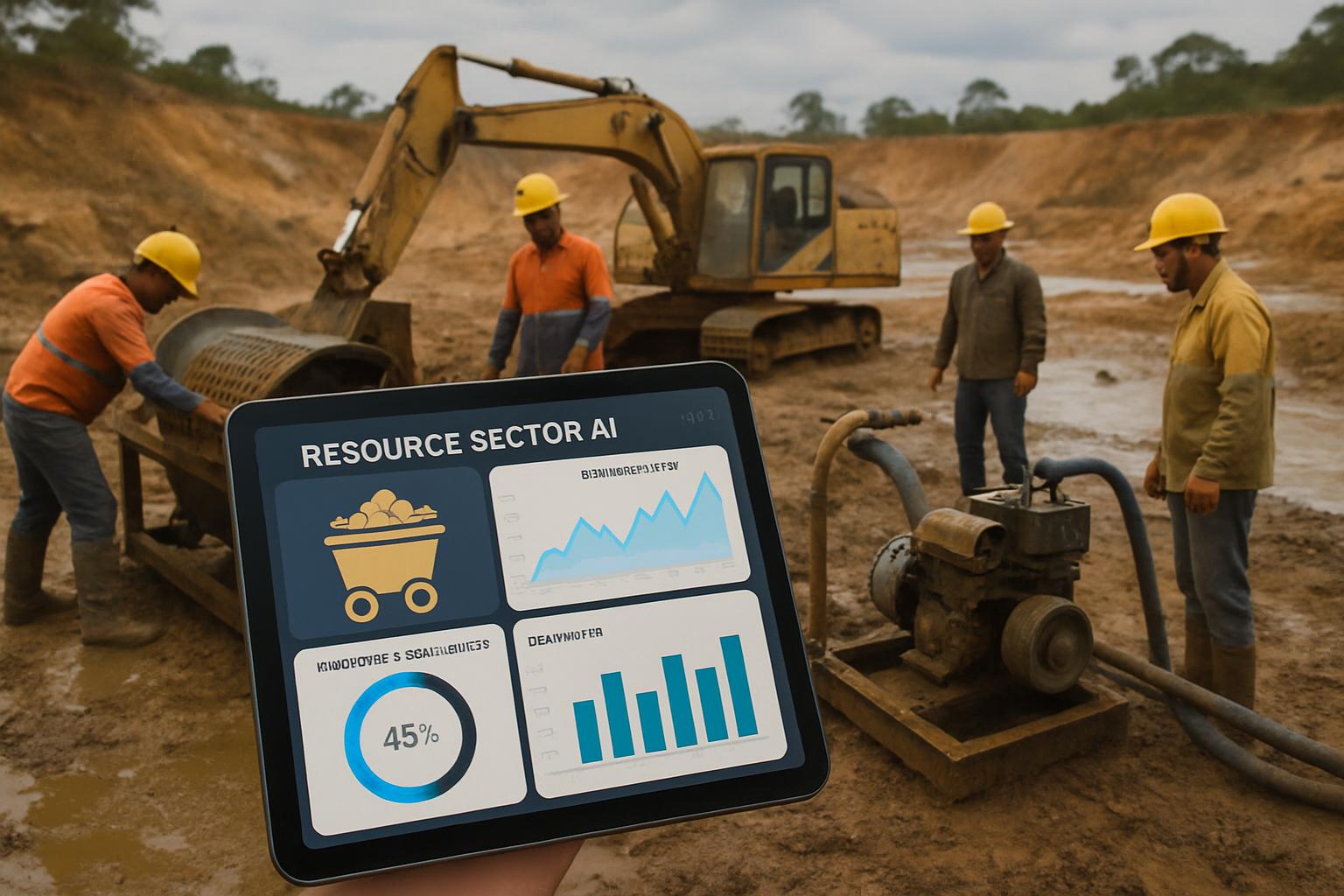 Resource Sector AI technology at active gold mining operation