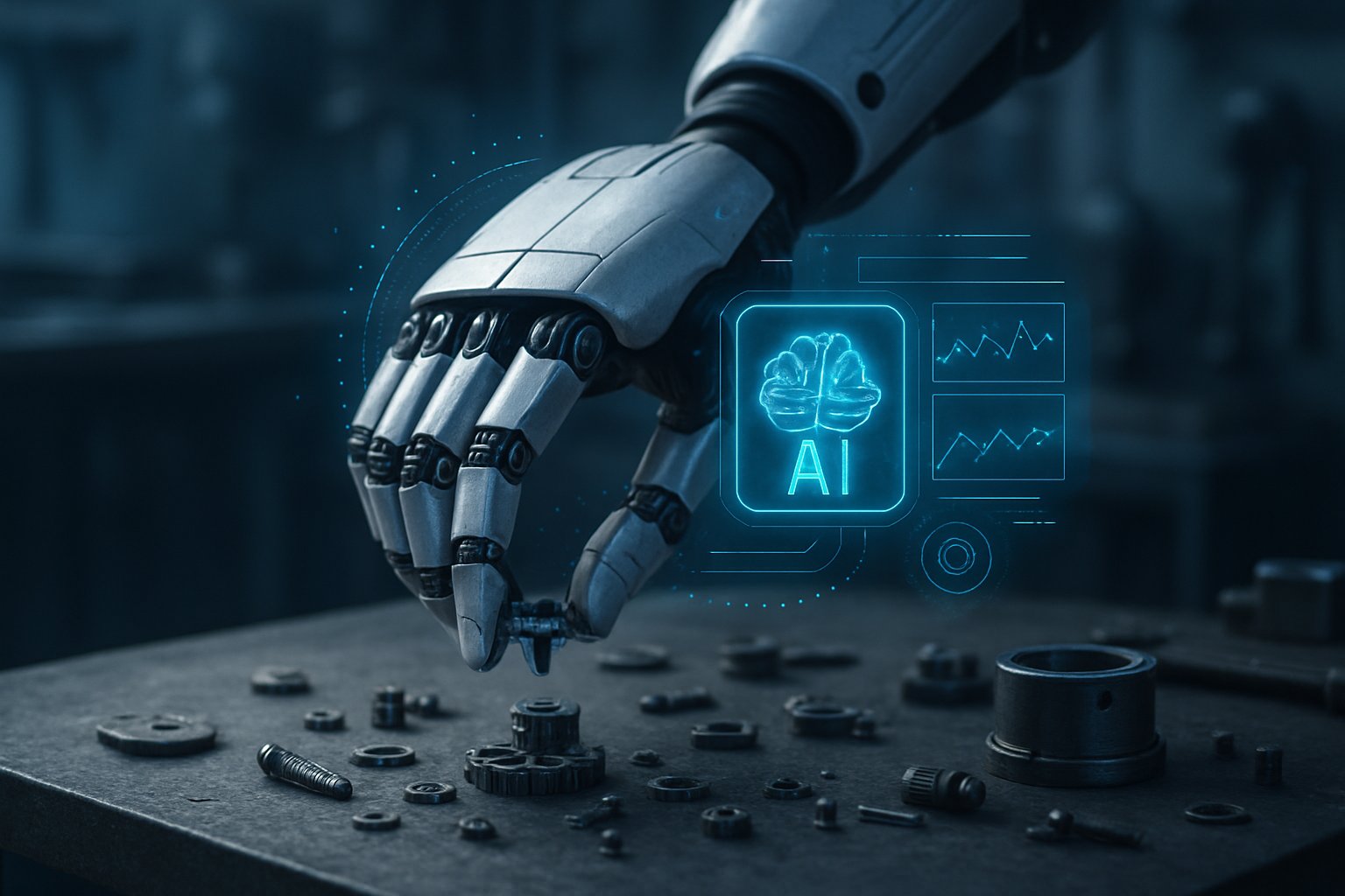 Physical AI Agents using robotics to manipulate objects with precision and adaptability.