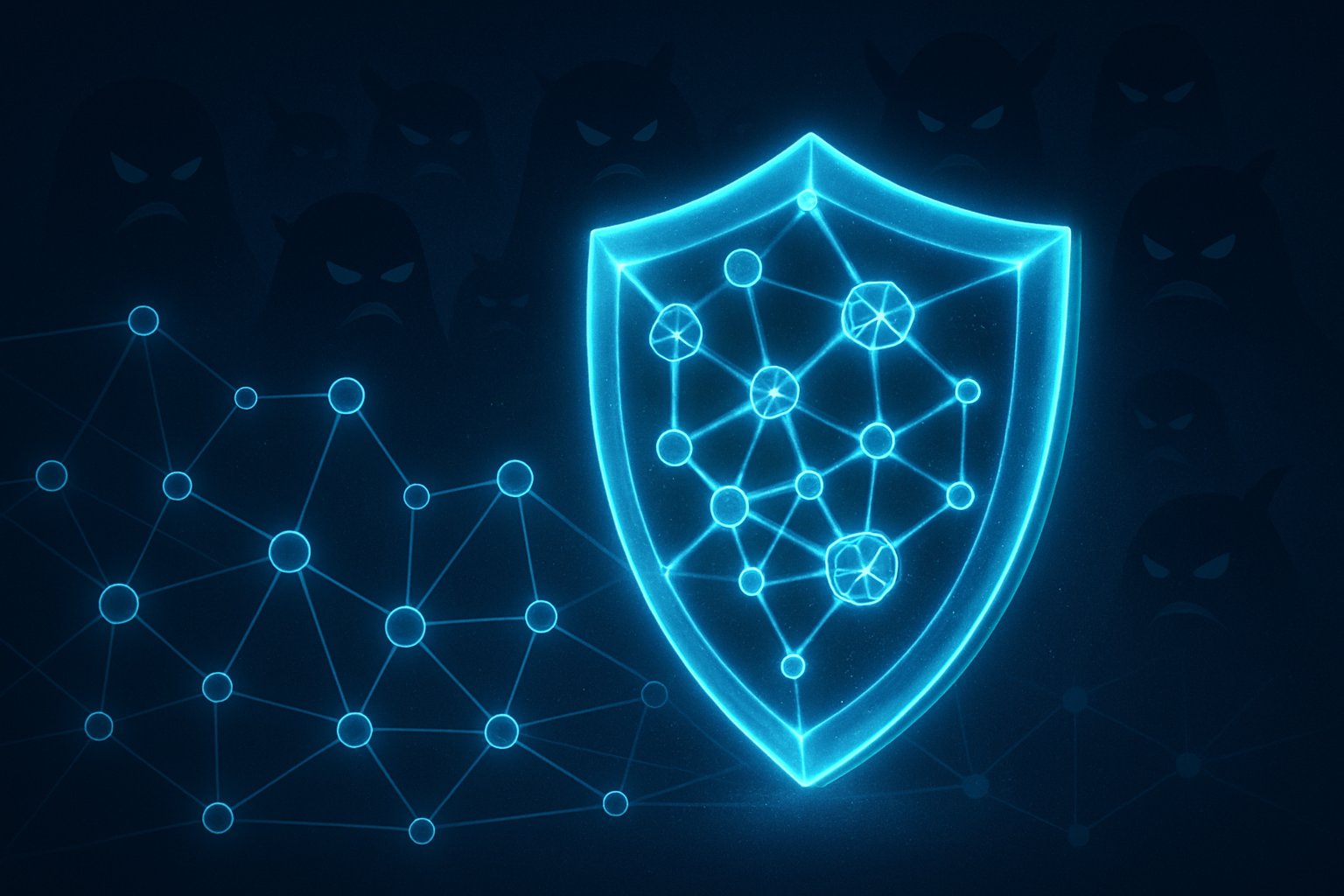 Neural network shield securing enterprise Security Posture from hidden threats.
