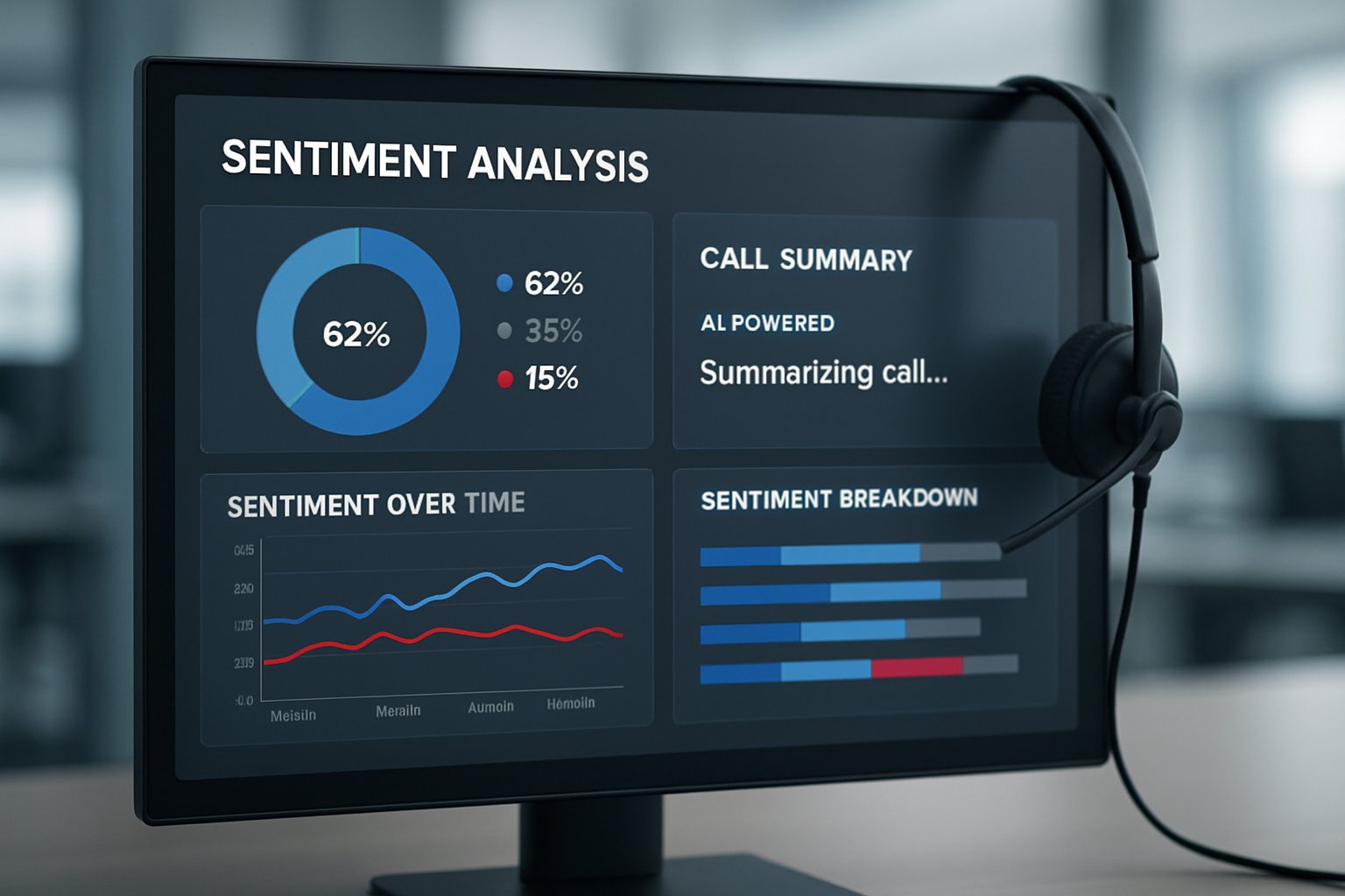 Sentiment analysis dashboard powered by Call Center AI in Amazon Connect