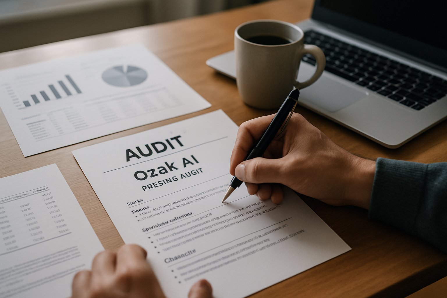 Ozak AI presale audit report being analyzed during due diligence.