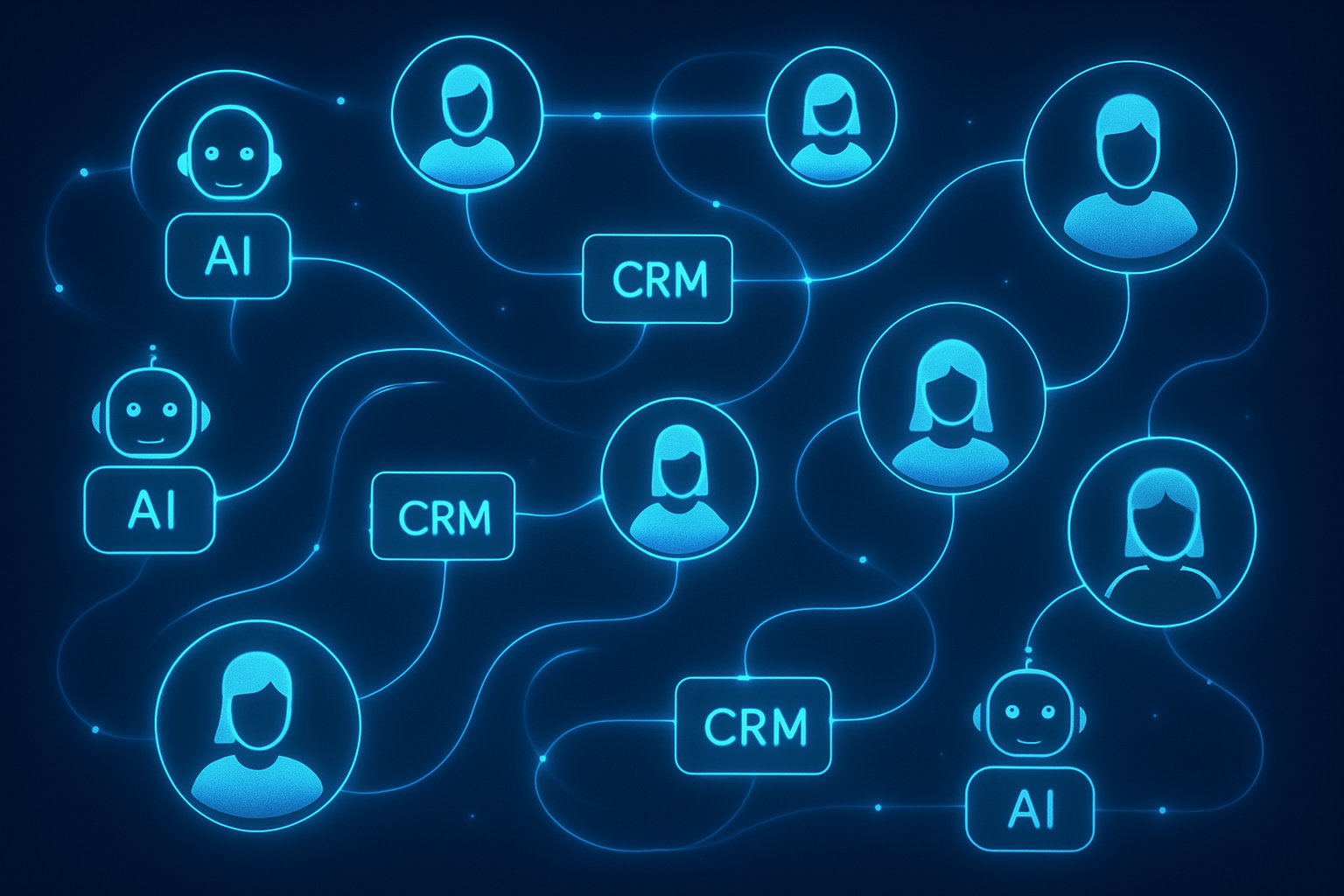 CRM AI Agents automating customer service workflows across digital platforms