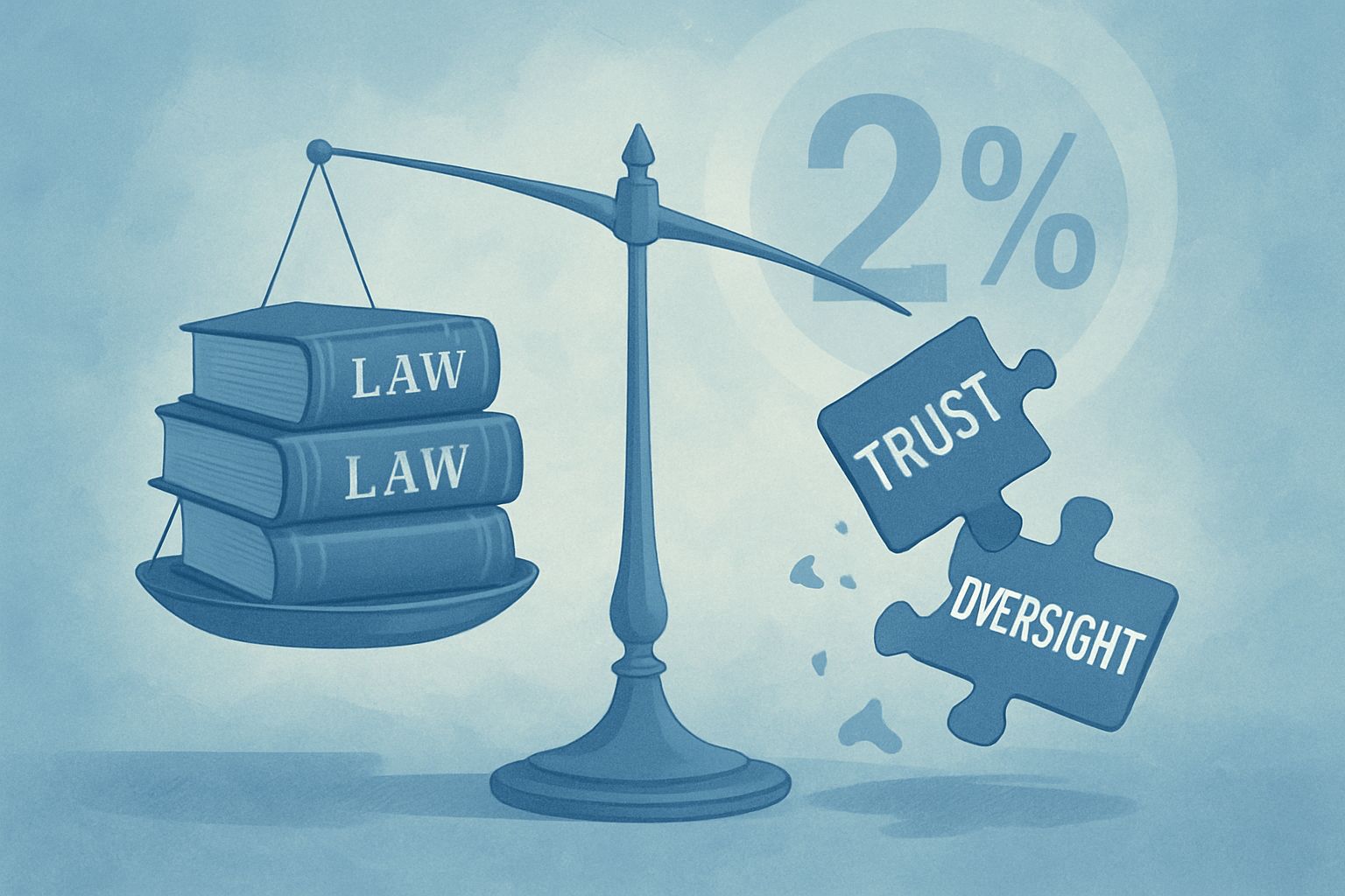 Abstract scale balancing law and trust reflects low Regulatory Confidence.