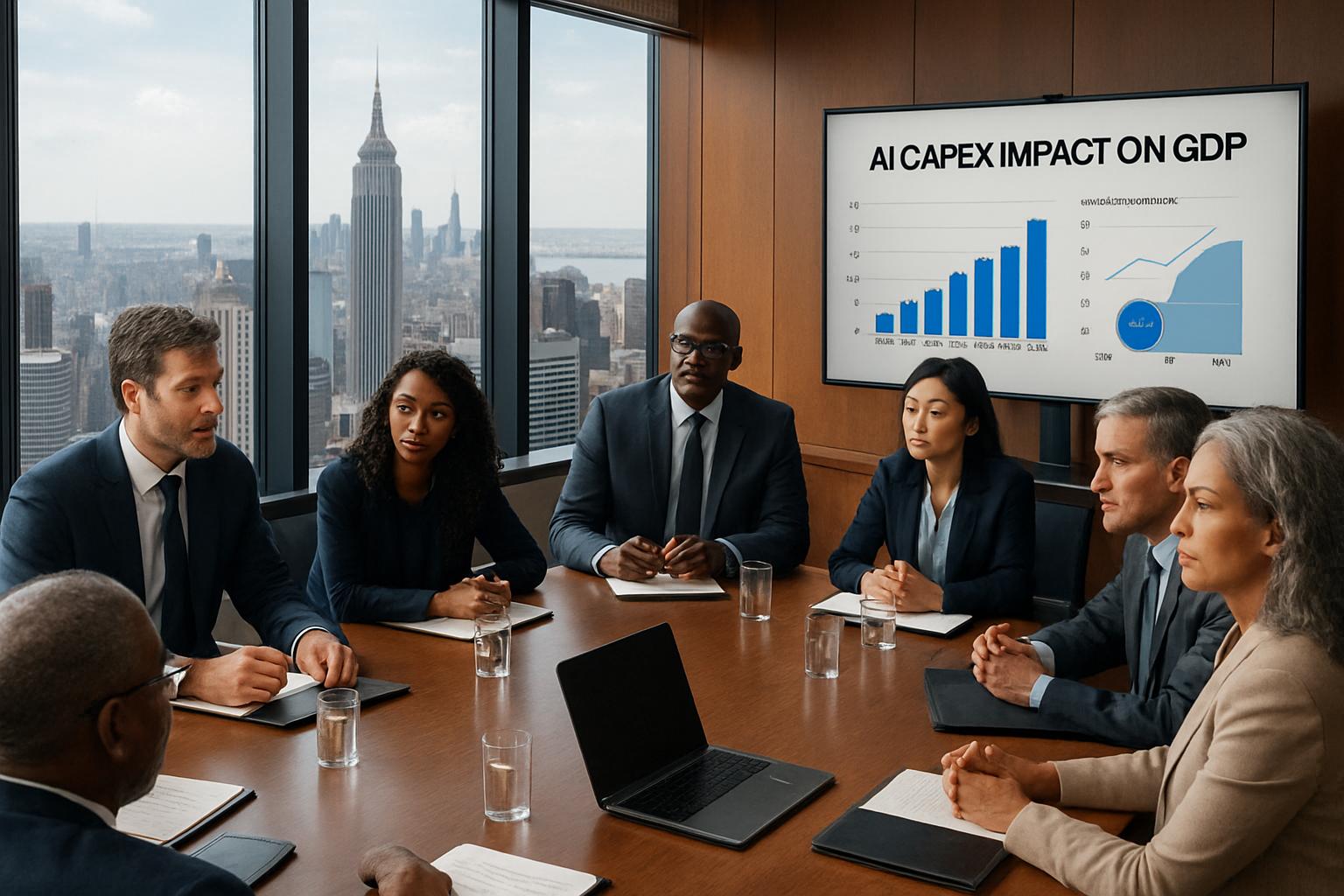 JPMorgan GDP discussion on AI capex in corporate boardroom setting