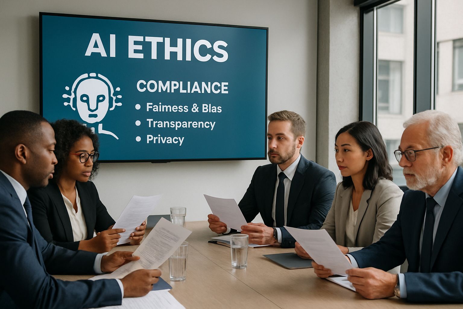 Ethical Triage addressed in business meeting on AI ethics compliance