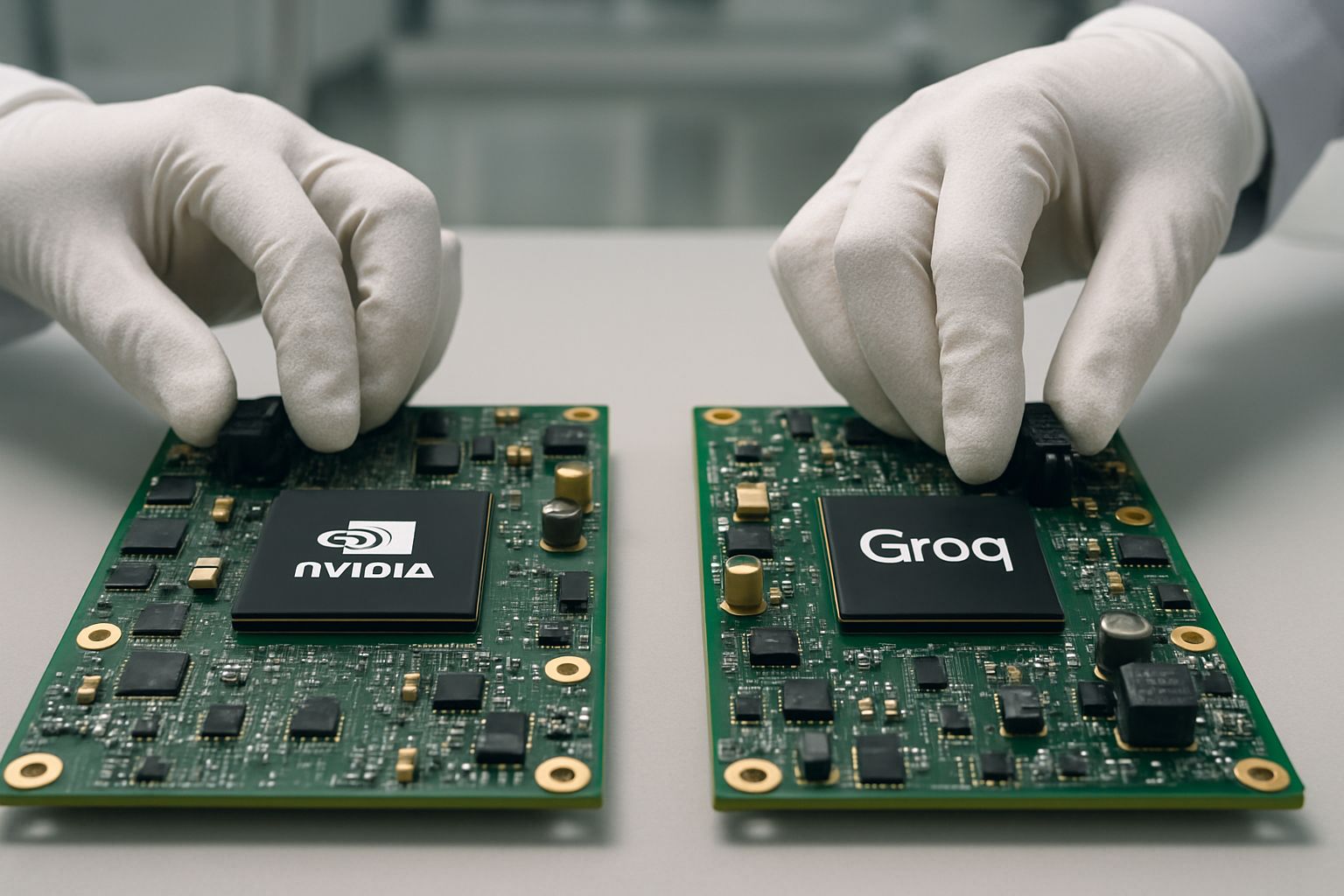 Nvidia Groq integration with chips in a realistic lab setting