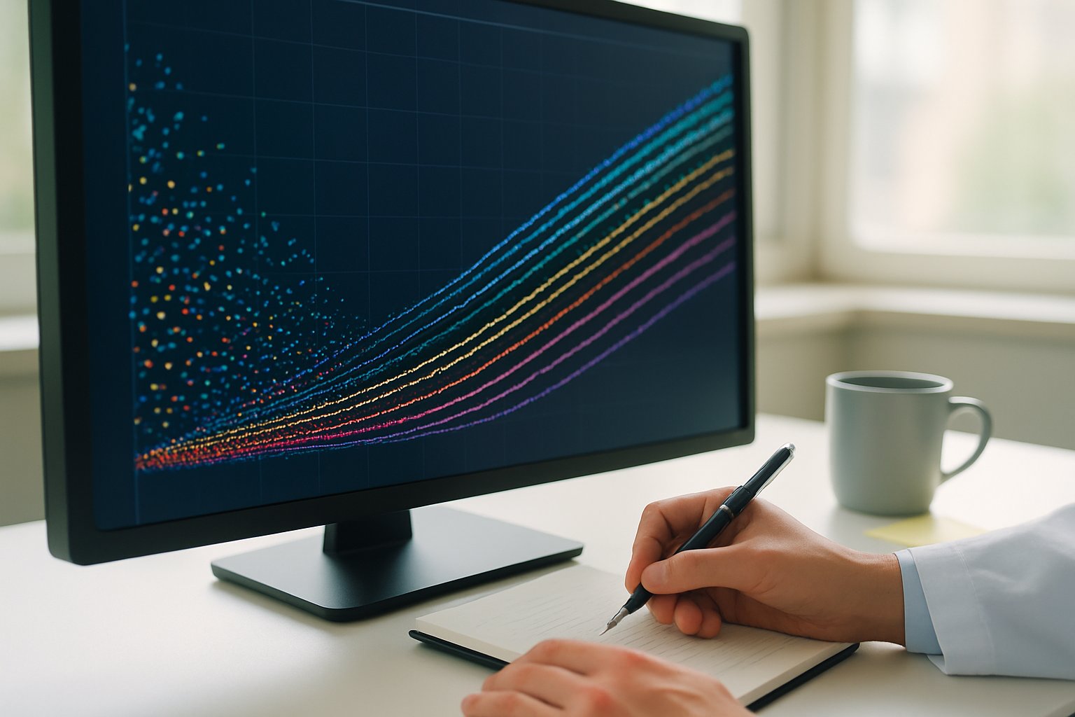 Scientific Discovery AI visualizes chaotic data transformed into clear linear models