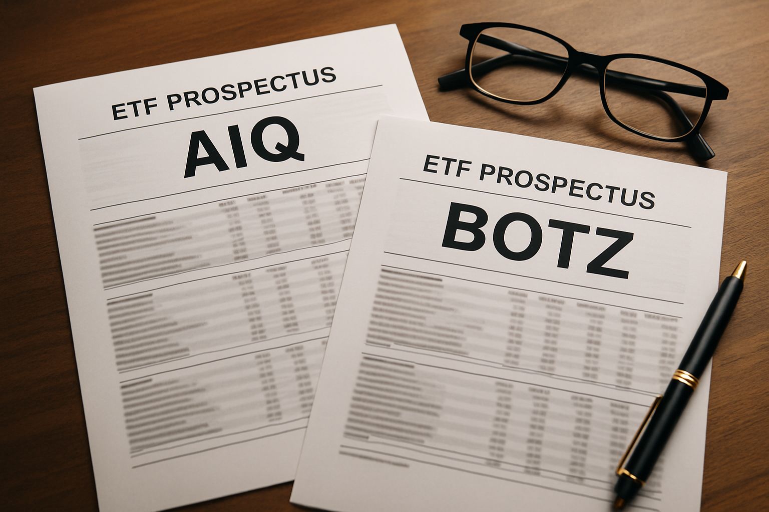 AIQ and BOTZ ETF prospectuses highlight complementary AI ETFs