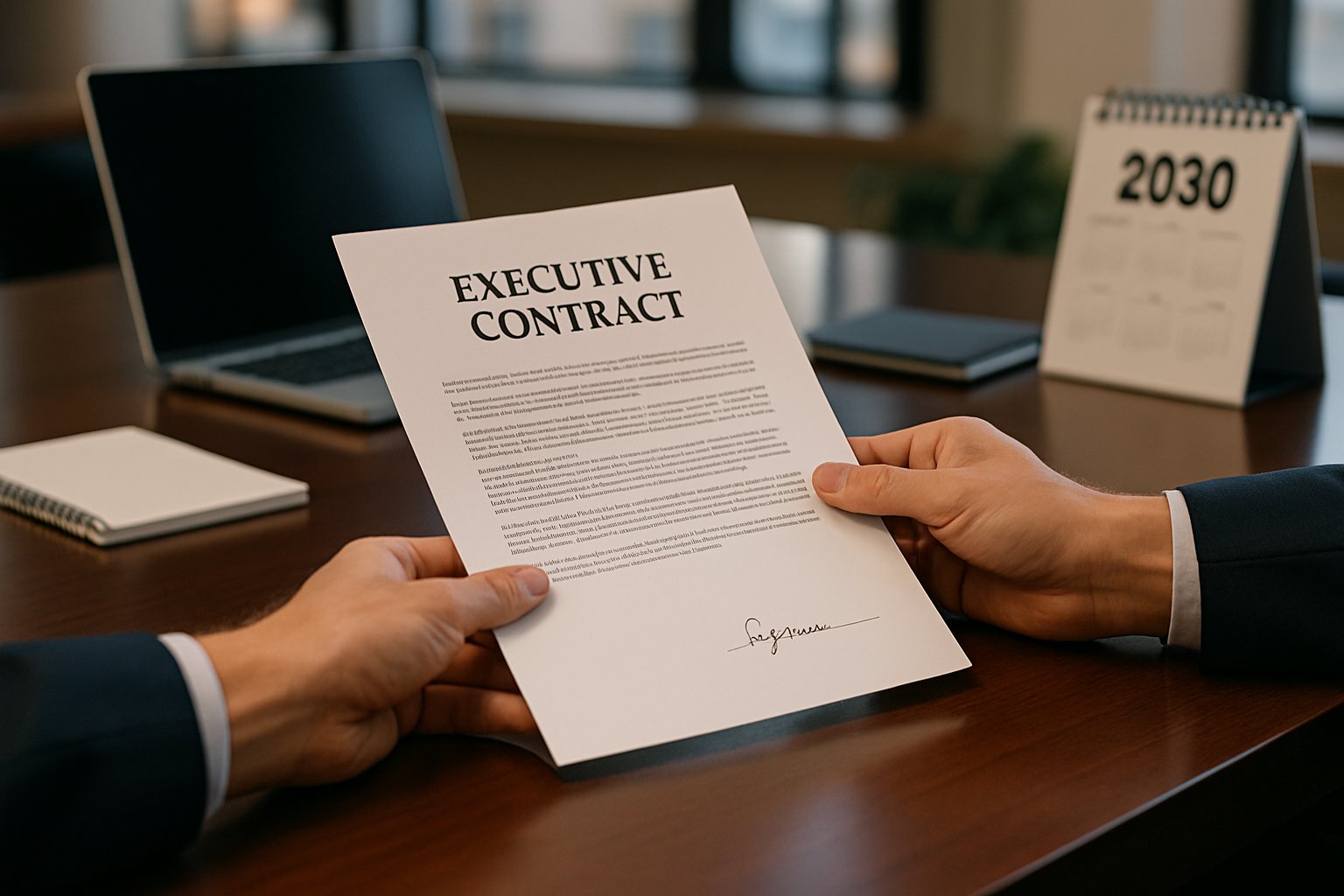 Executive Continuity in action with long-term contract signing at ServiceNow.