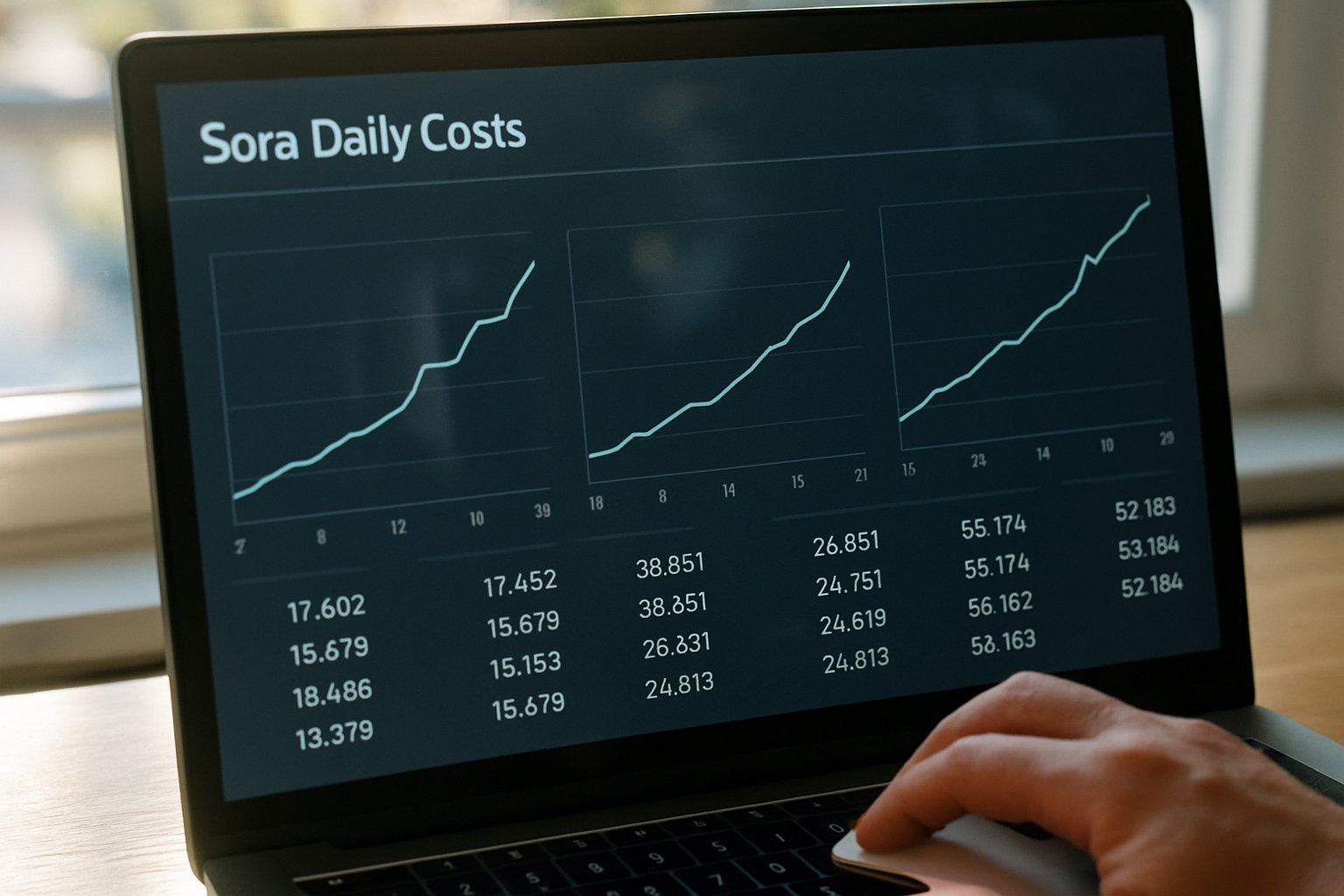 Computer screen showing Sora Daily Costs surging to $15M a day.