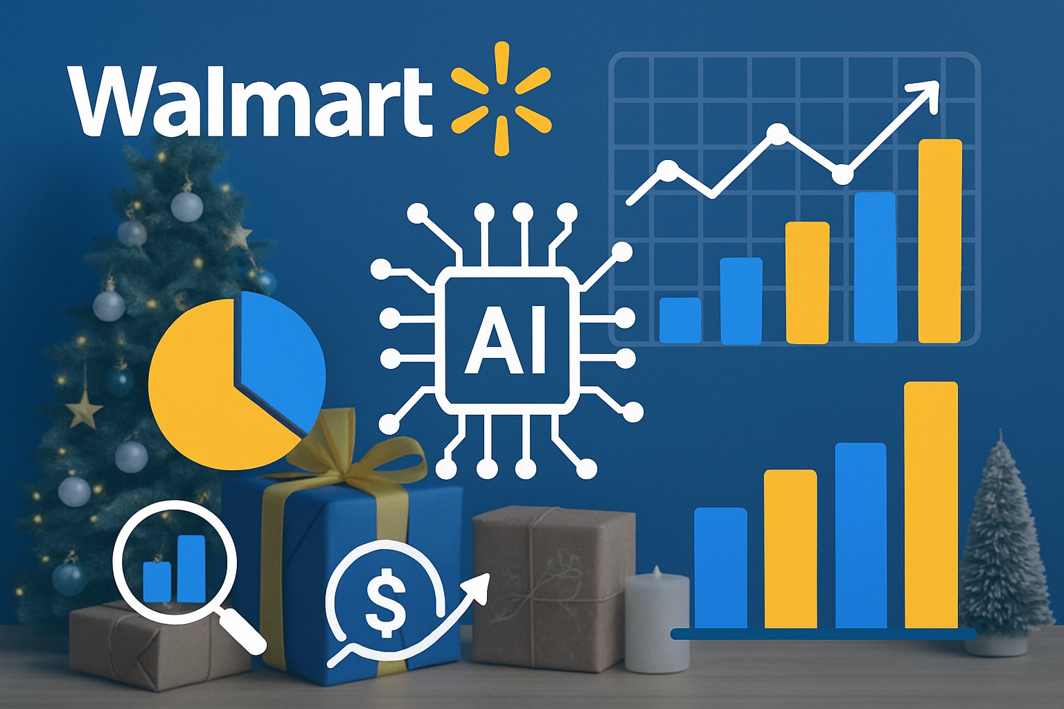 Retail Search AI data visualization boosting Walmart's holiday sales and monetization.