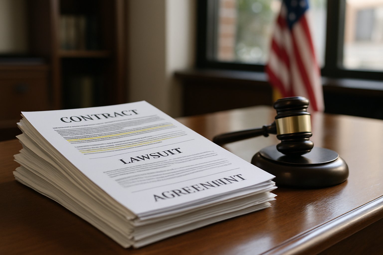 Regulatory Deregulation paperwork and legal gavel in a policy office.