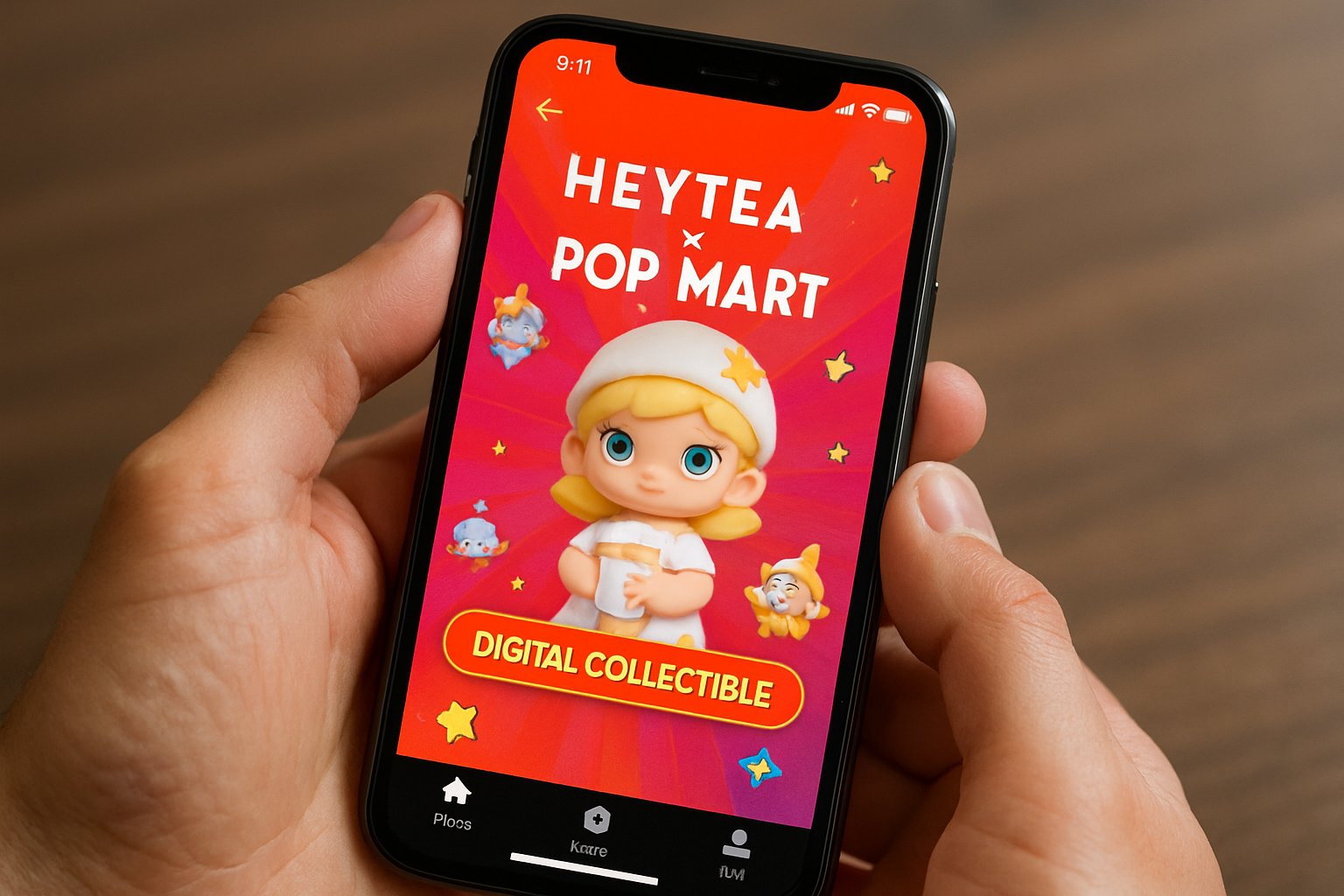 Customer engaging with AI Marketing IP digital collectible on smartphone