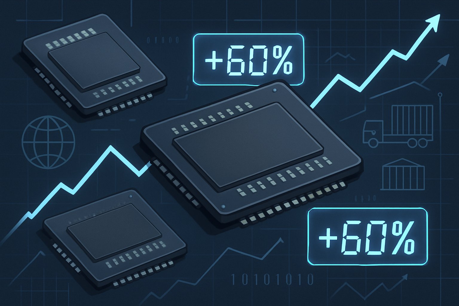 Memory Pricing increases by 60 percent with dramatic server DRAM cost spikes.