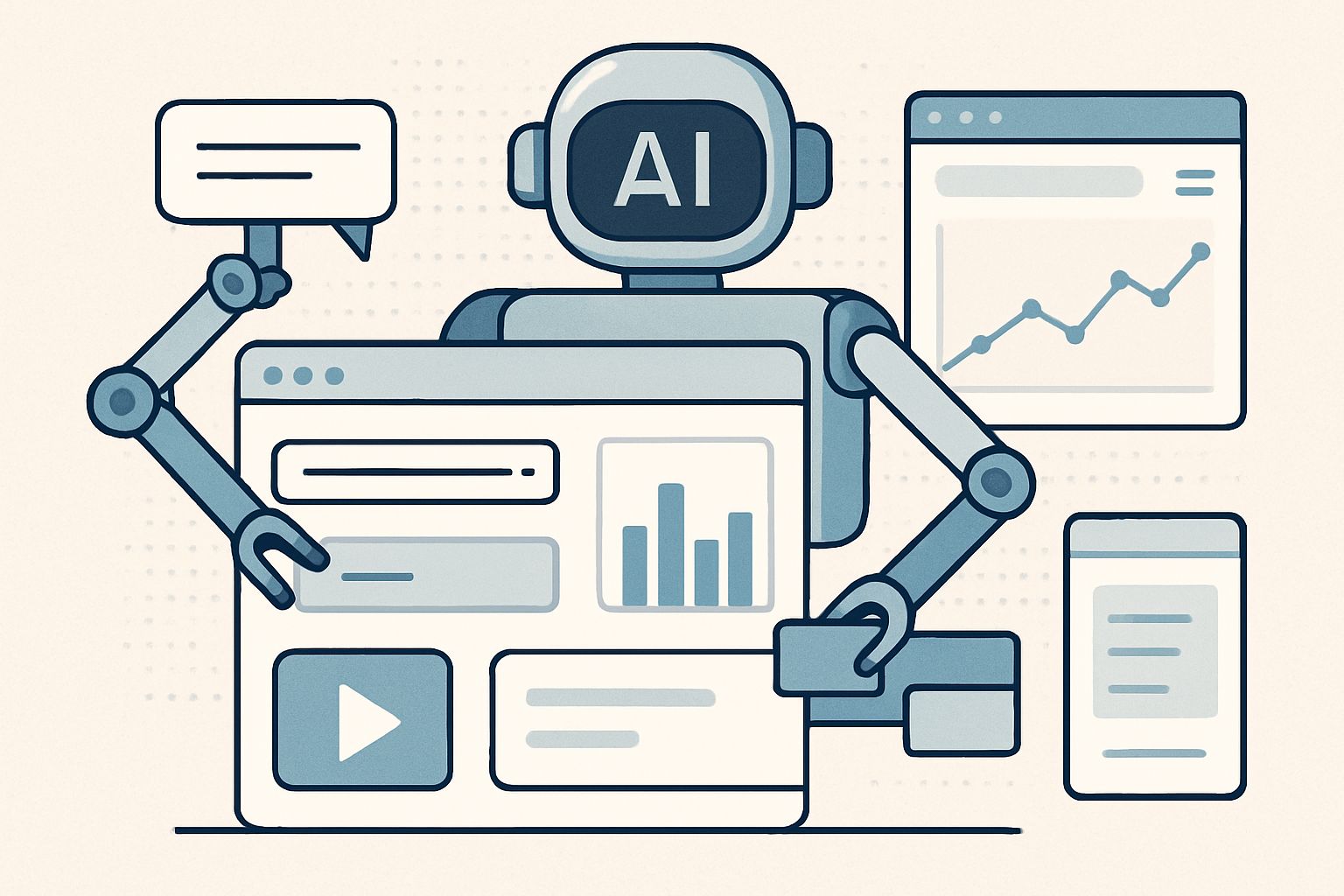 AI assembles bespoke user interface elements for modern enterprise solutions.
