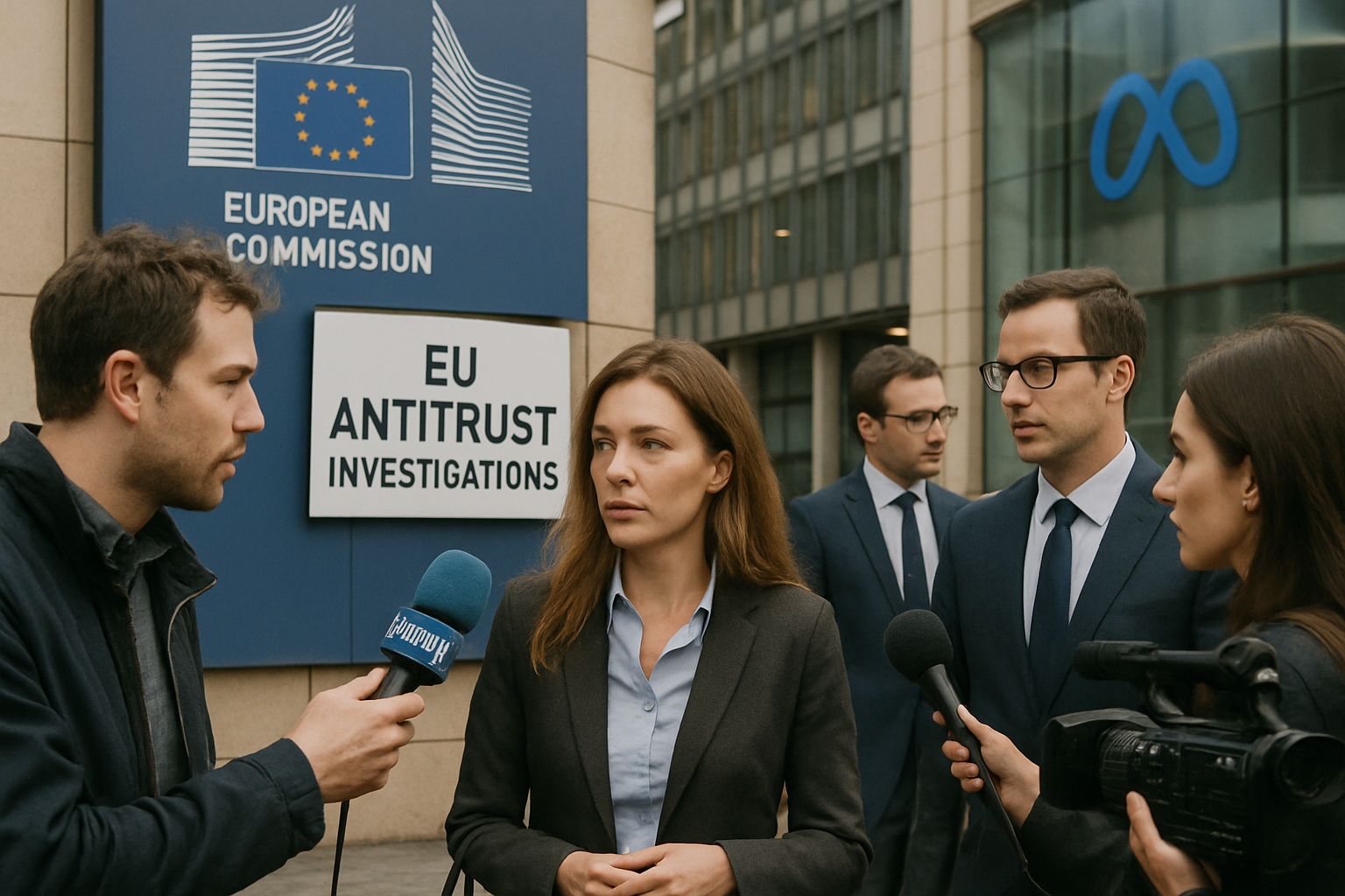 EU antitrust investigation scene relating to Meta AI Antitrust order.