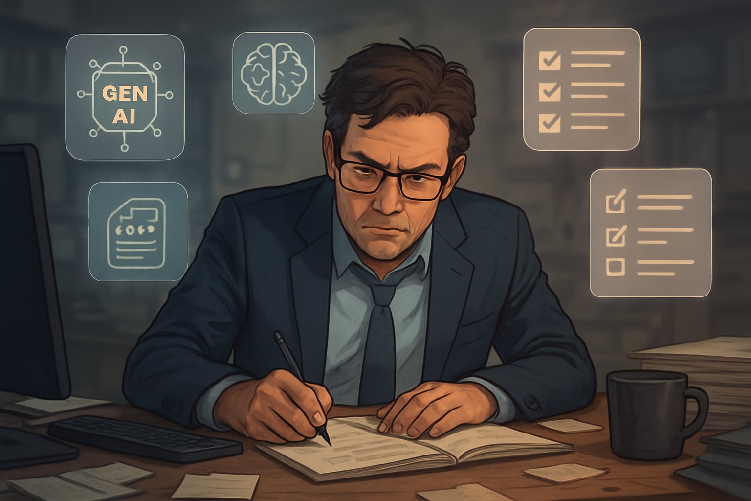 Cognitive Overload affecting expertise as an expert struggles with GenAI tasks.