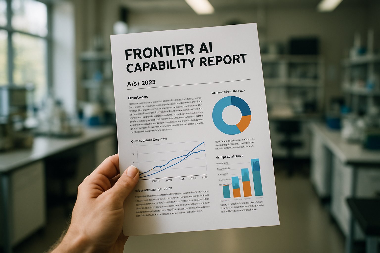 Researcher Trends displayed through a detailed frontier AI capability report.