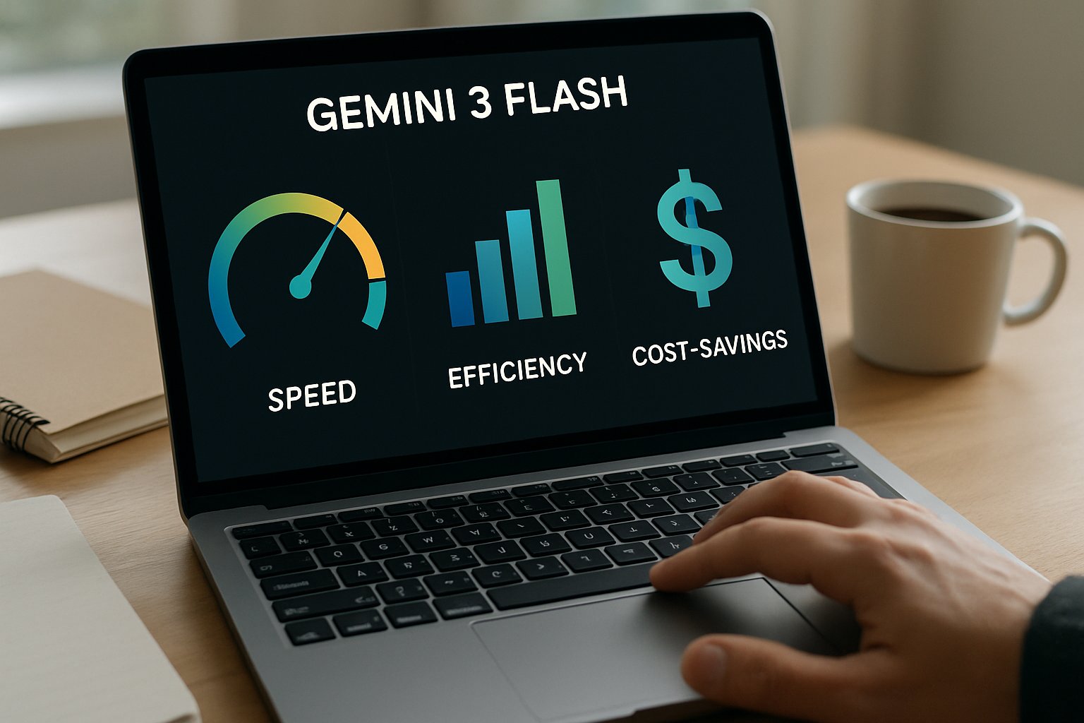 Gemini 3 Flash interface on a developer's computer screen with real-world details.