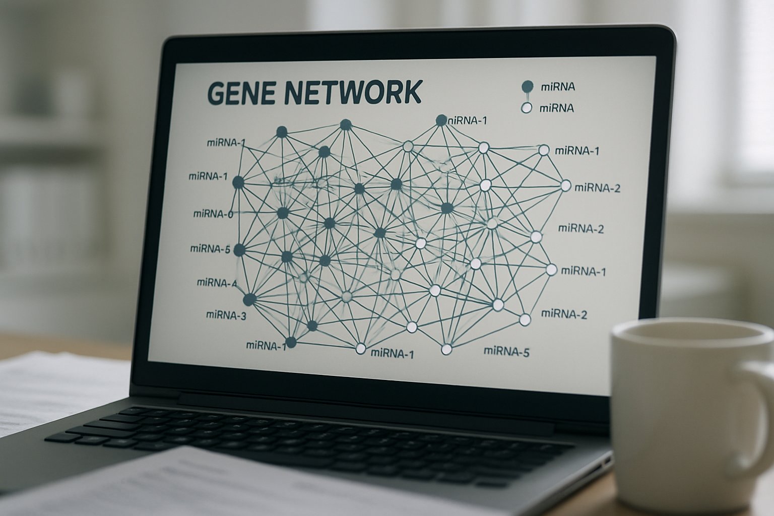 Medical Research Tool visualizing miRNA-mRNA networks for cancer research.