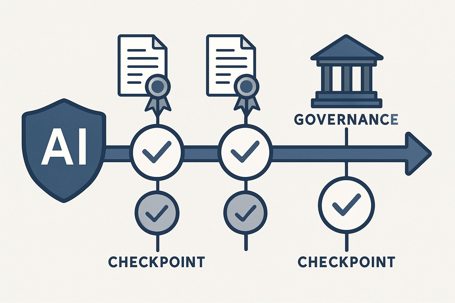 Agent Workflows with certification and governance checkpoints for enterprise security.