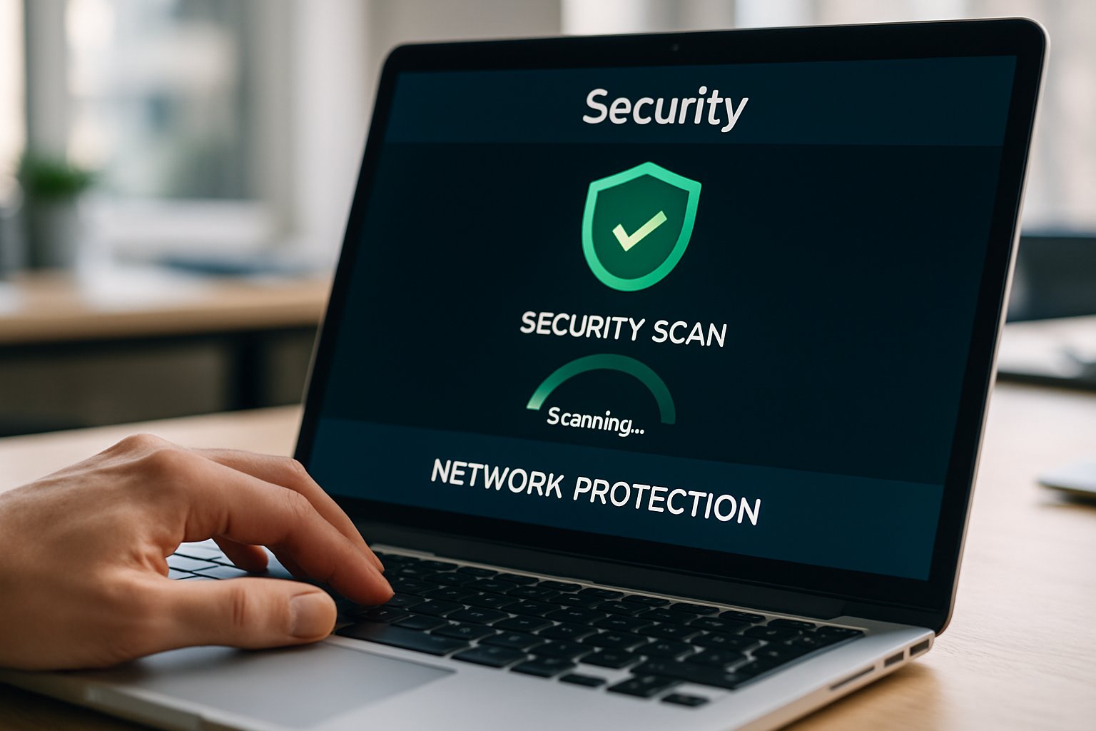 Person using AI Security Defense systems for proactive cyber protection.