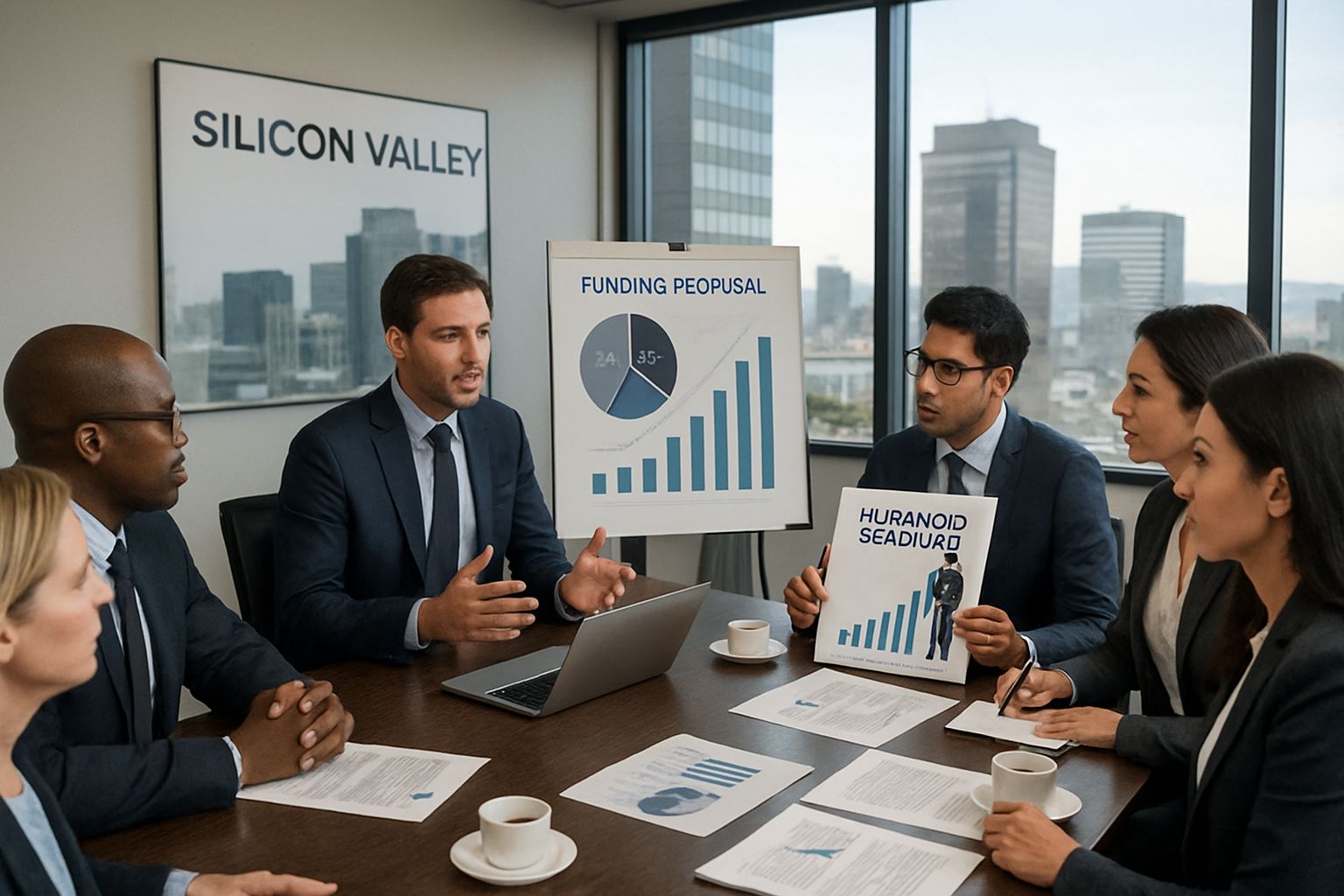 Silicon Valley meeting discusses funding for humanoid robotics development.