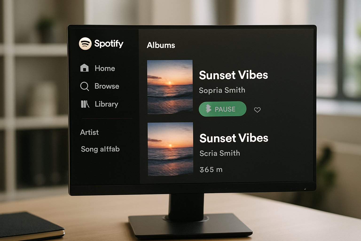Spotify interface shows Impersonation Fraud with lookalike tracks.