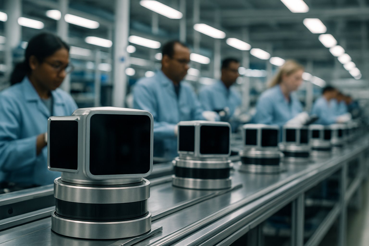 LiDAR production line emphasizes National Security in supply chain management.