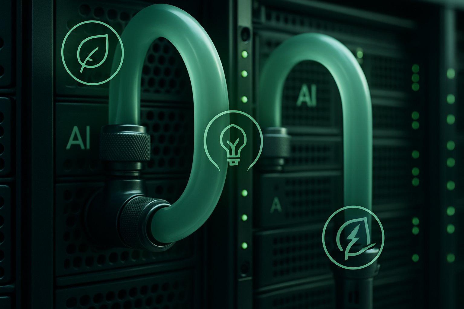 Liquid cooling innovation in Green Data Center AI server racks for energy efficiency.