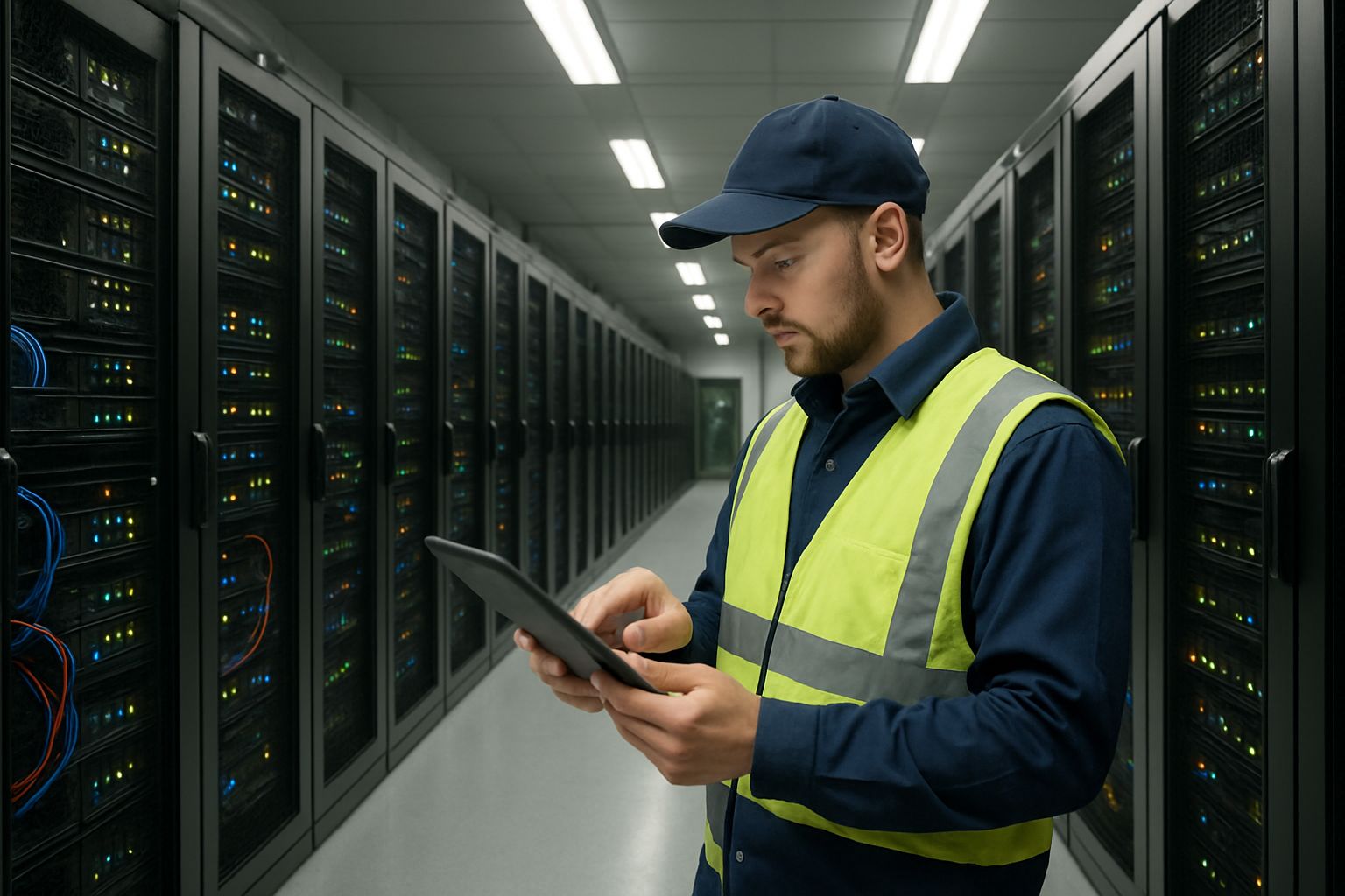 Government Probe examines electricity usage inside a busy data center.