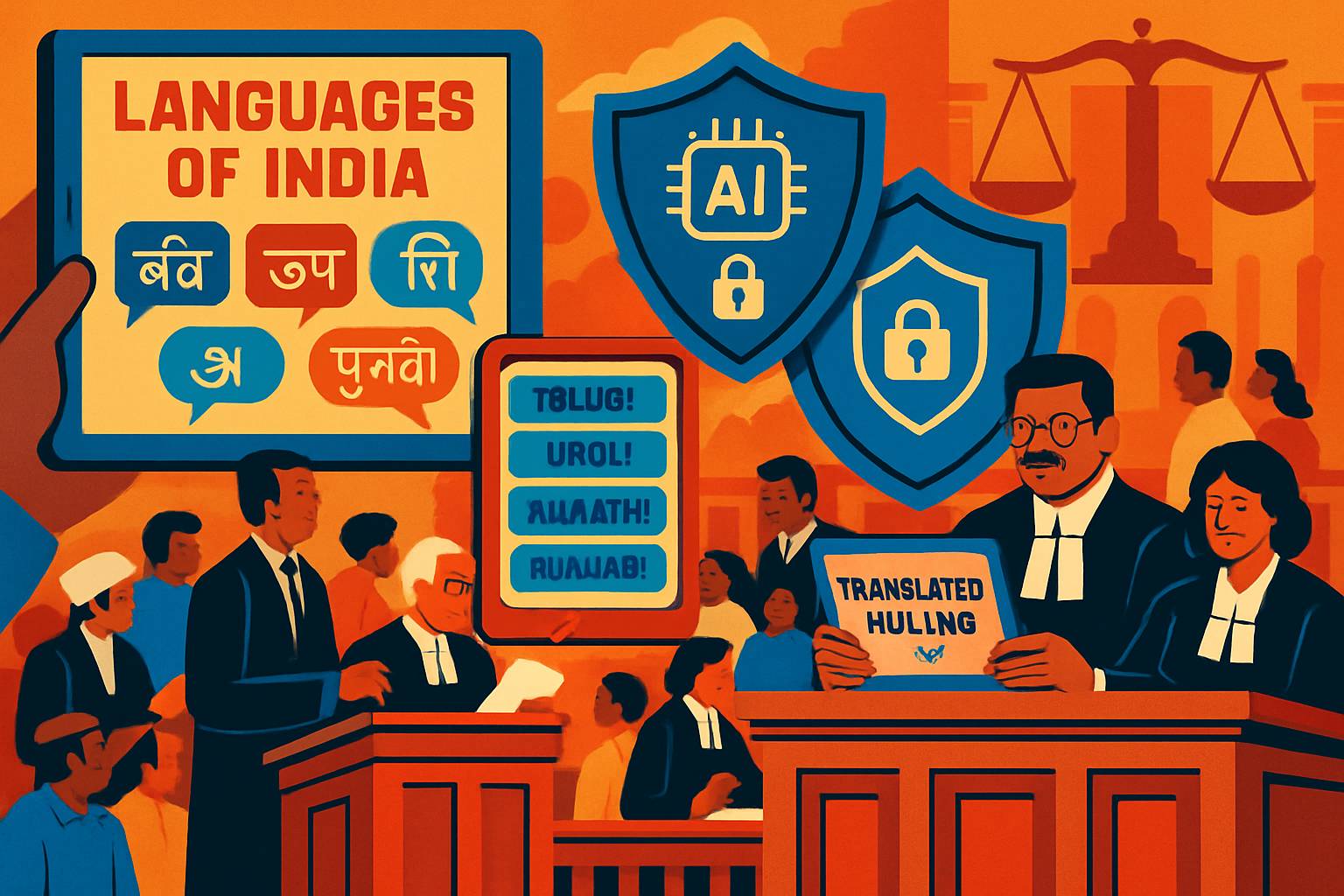 Judicial Language Tech improving multilingual access and AI security in Indian courts.