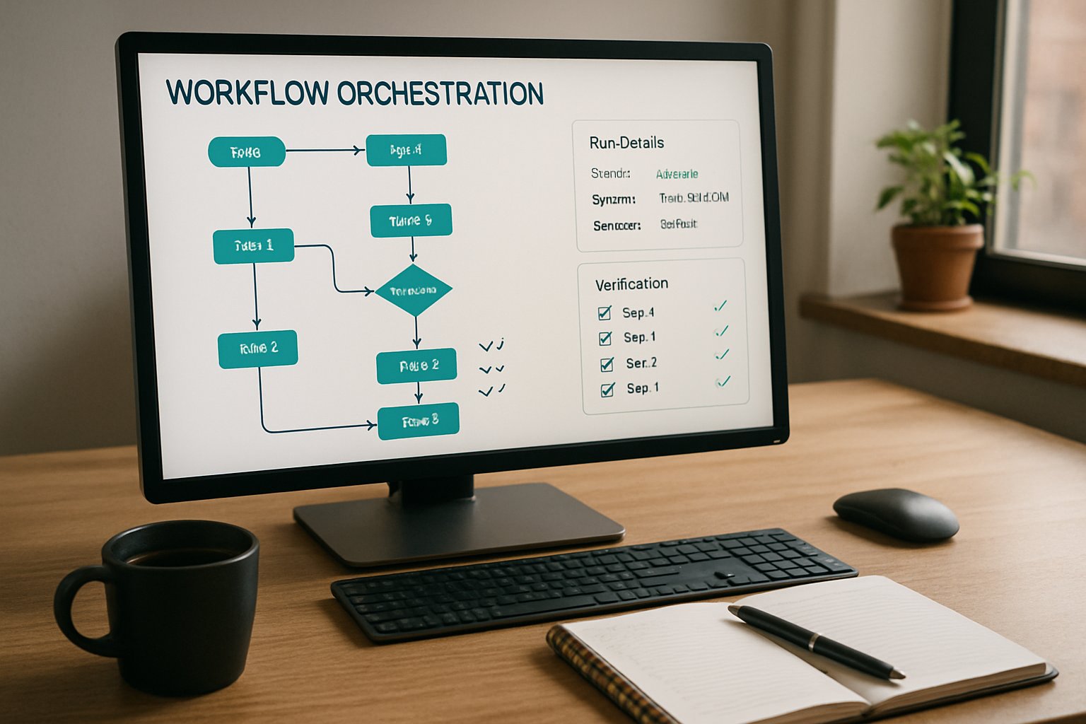 AI Orchestration dashboard shown on engineer's computer screen