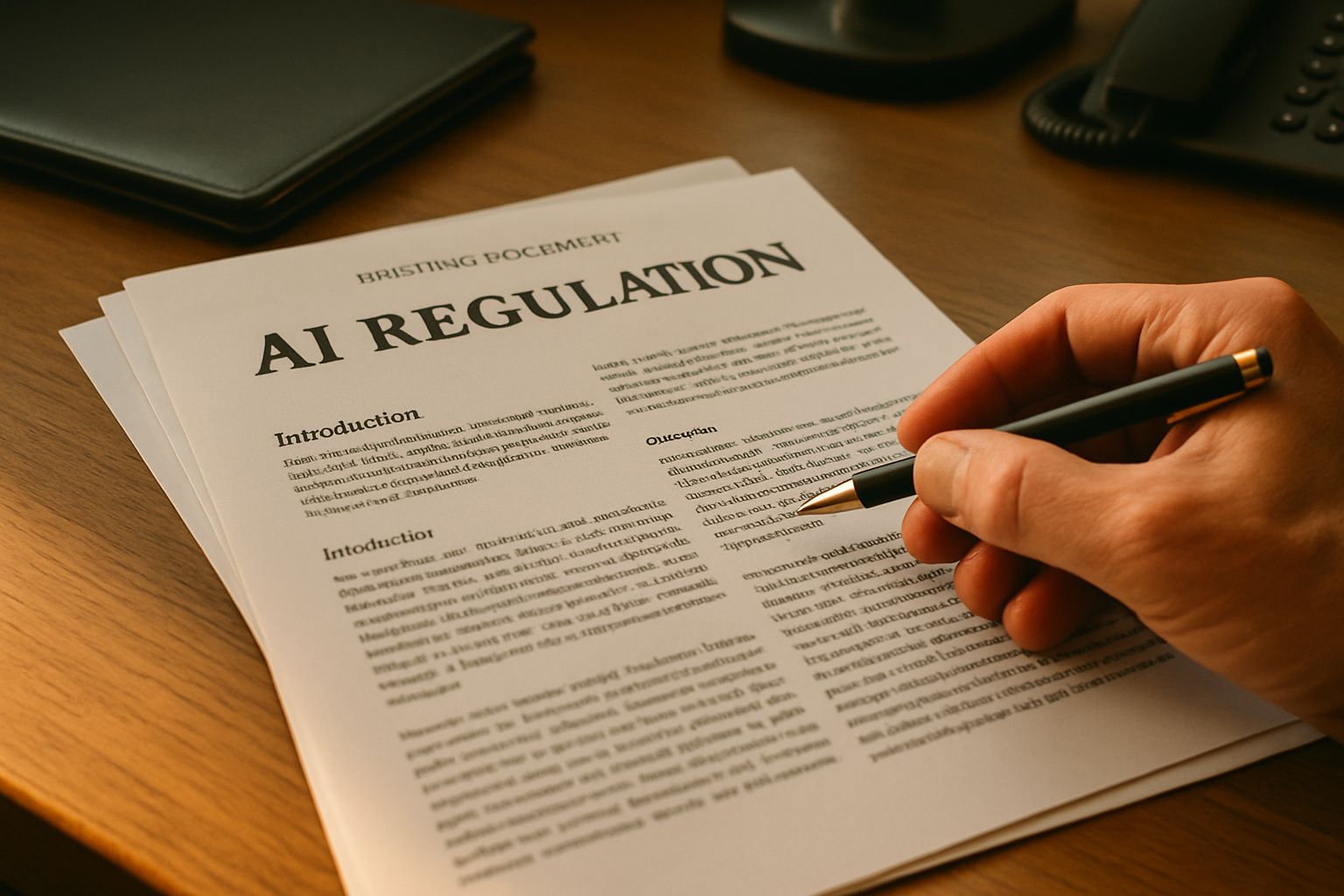 Briefing documents on AI Regulation reviewed by policymaker