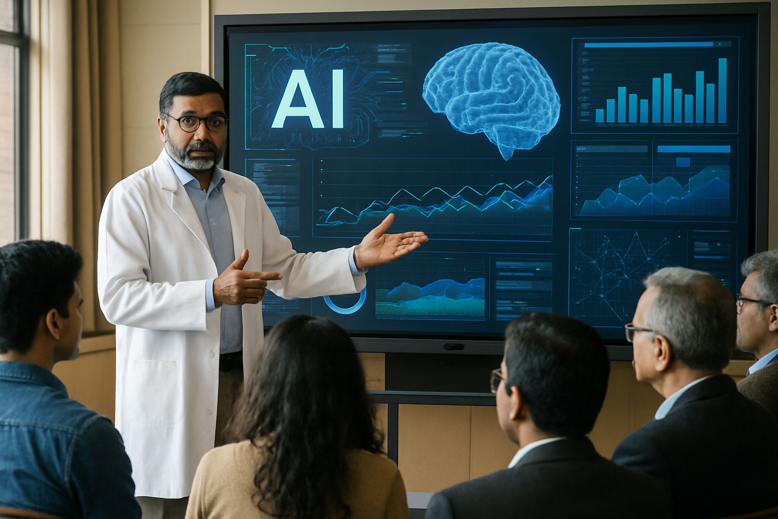 Research Funding enables AI research presentations in Indian universities.