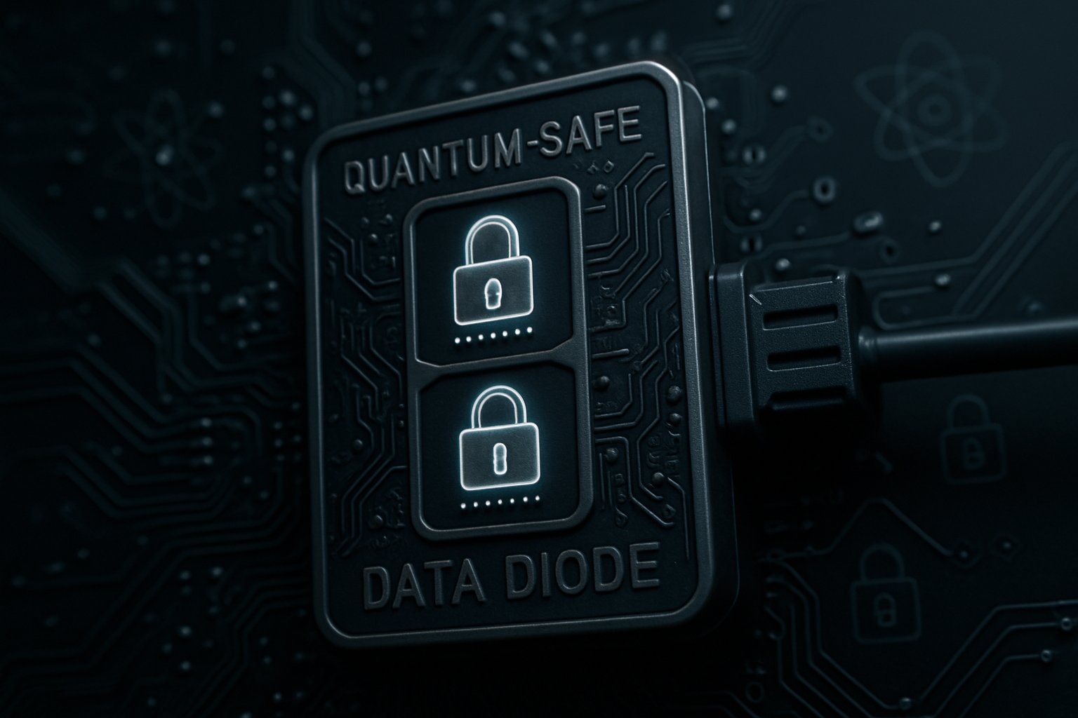 Quantum Security showcased by Forward Edge’s data diode with secure circuitry design.
