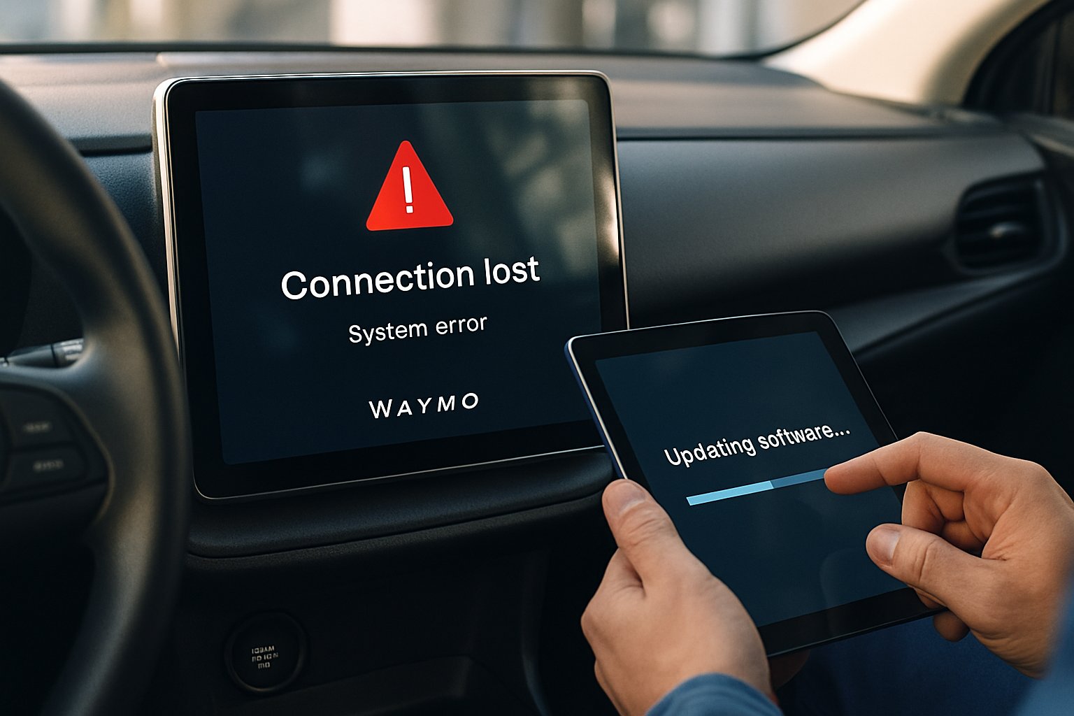 Engineer updates software to improve Autonomous Reliability after blackout.