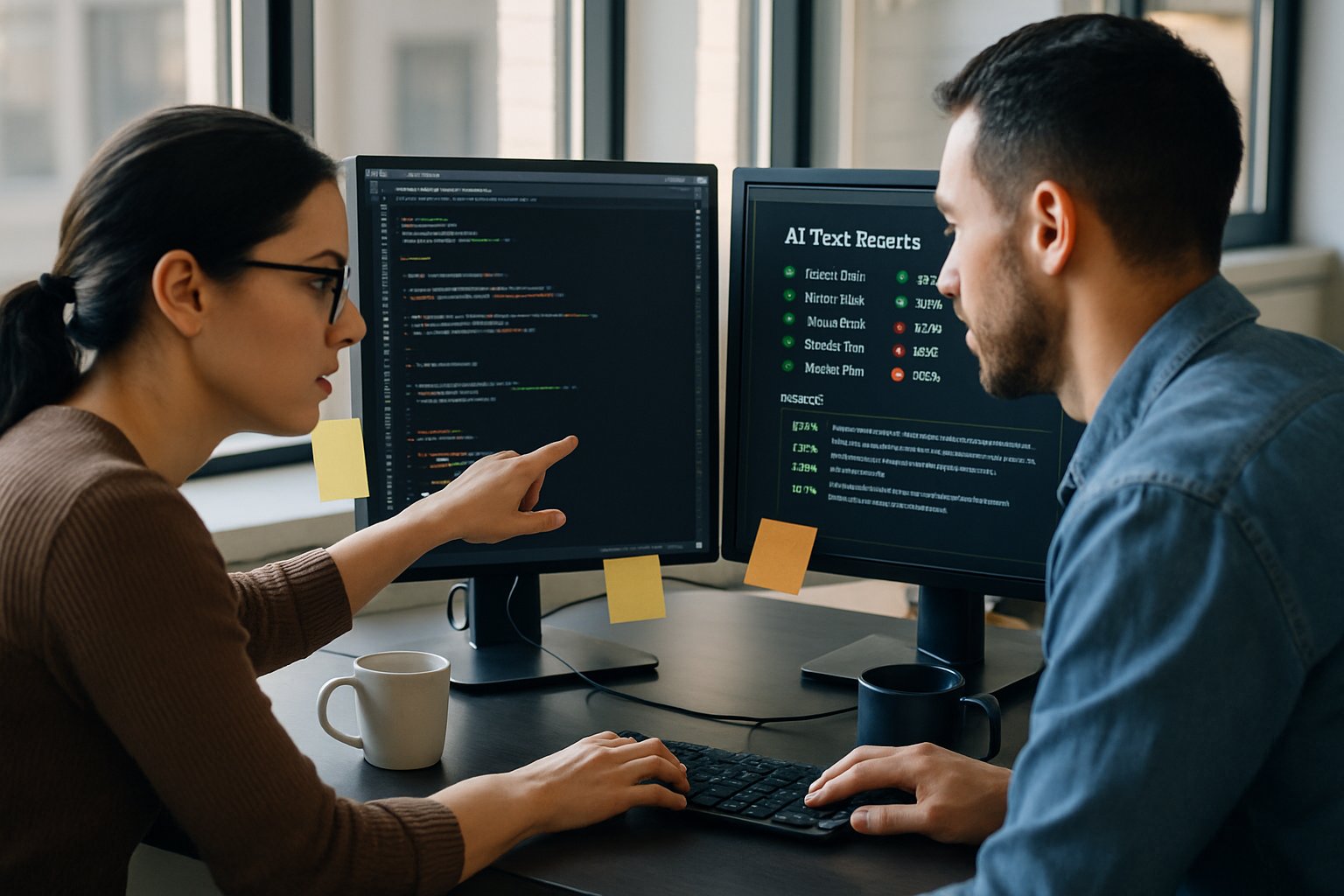 AI Software Testing team collaborating in a modern enterprise office environment.