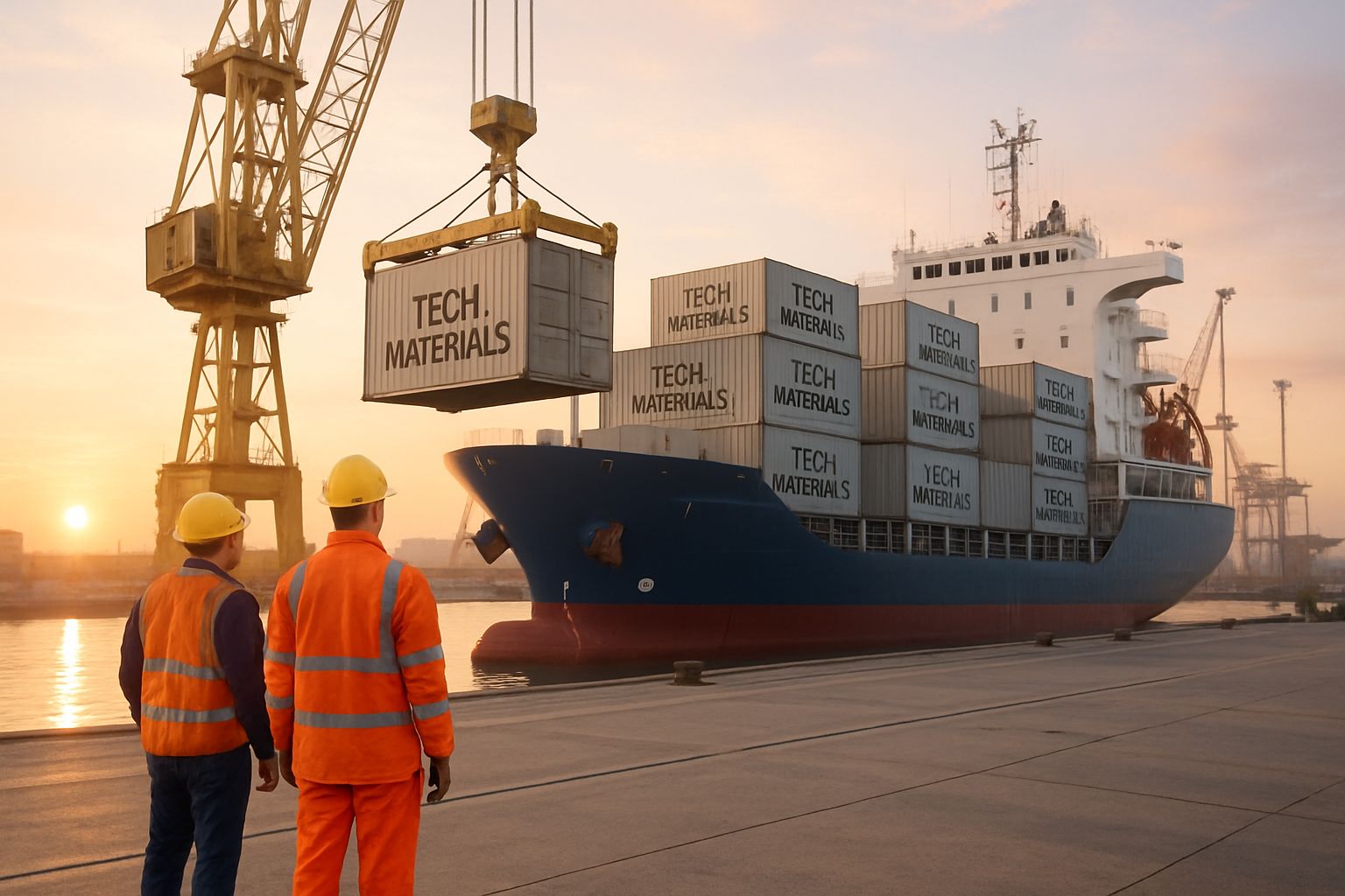 Global shipping and port logistics impact Tech Material Supply.