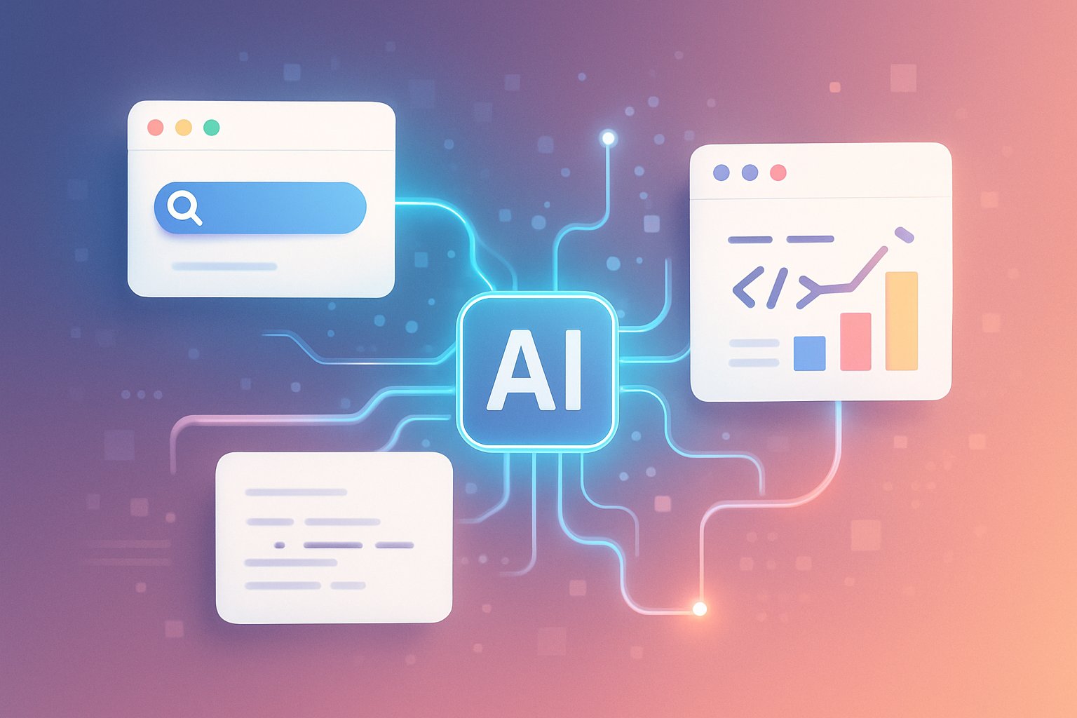 Dynamic AI User Interface transforming search, coding, and business processes.