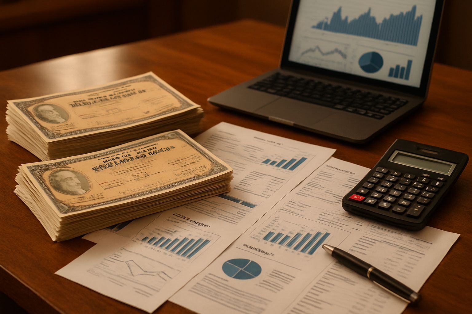 Closeup of US Treasury bonds and financial data related to US bond sales.